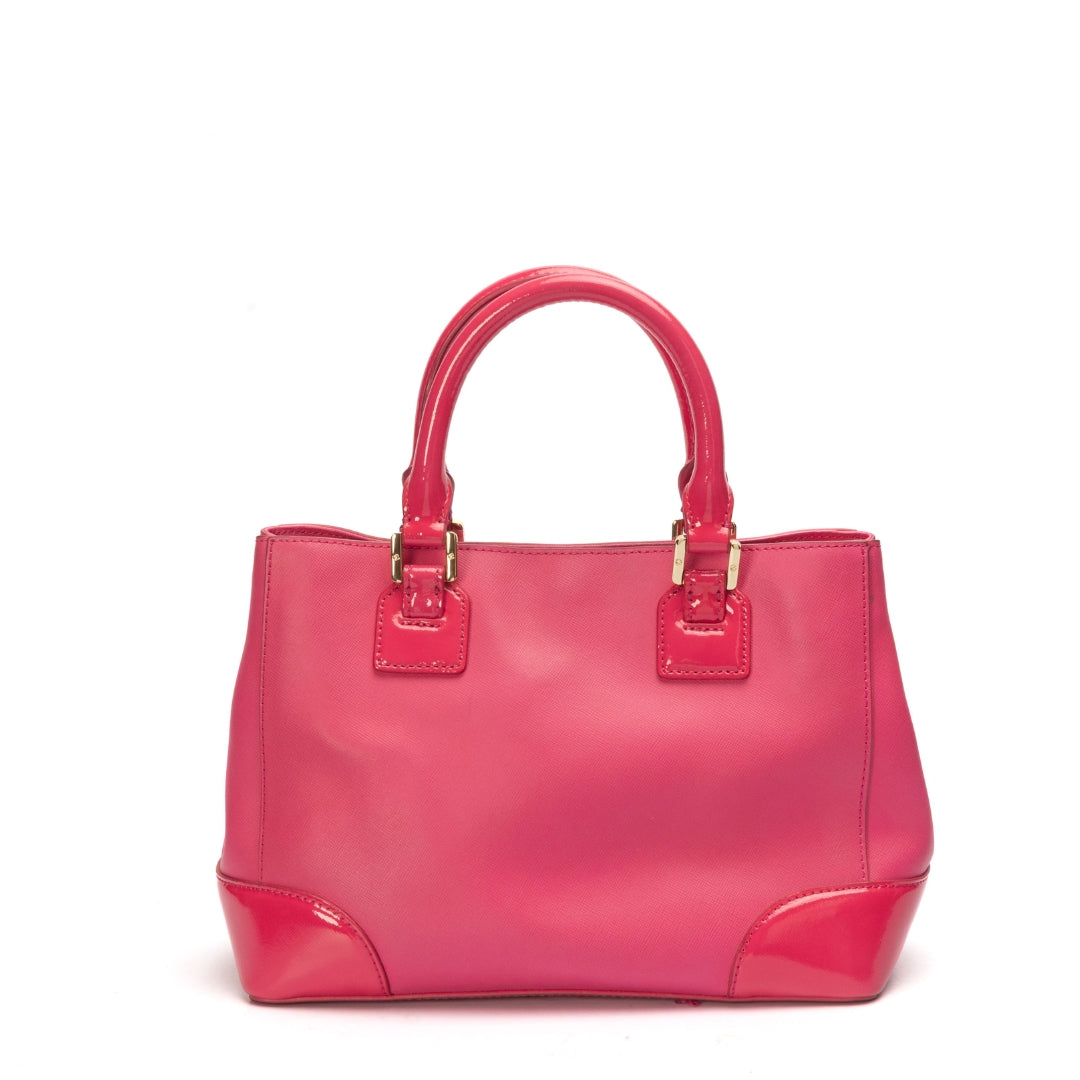 Tory Burch Pink Patent Leather Zip Tote