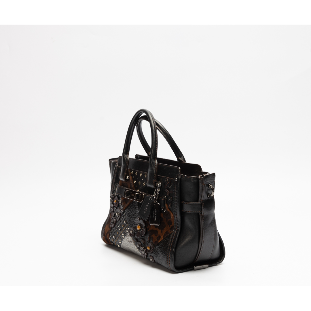 Coach Embellished Canyon Quilt Swagger Handbag
