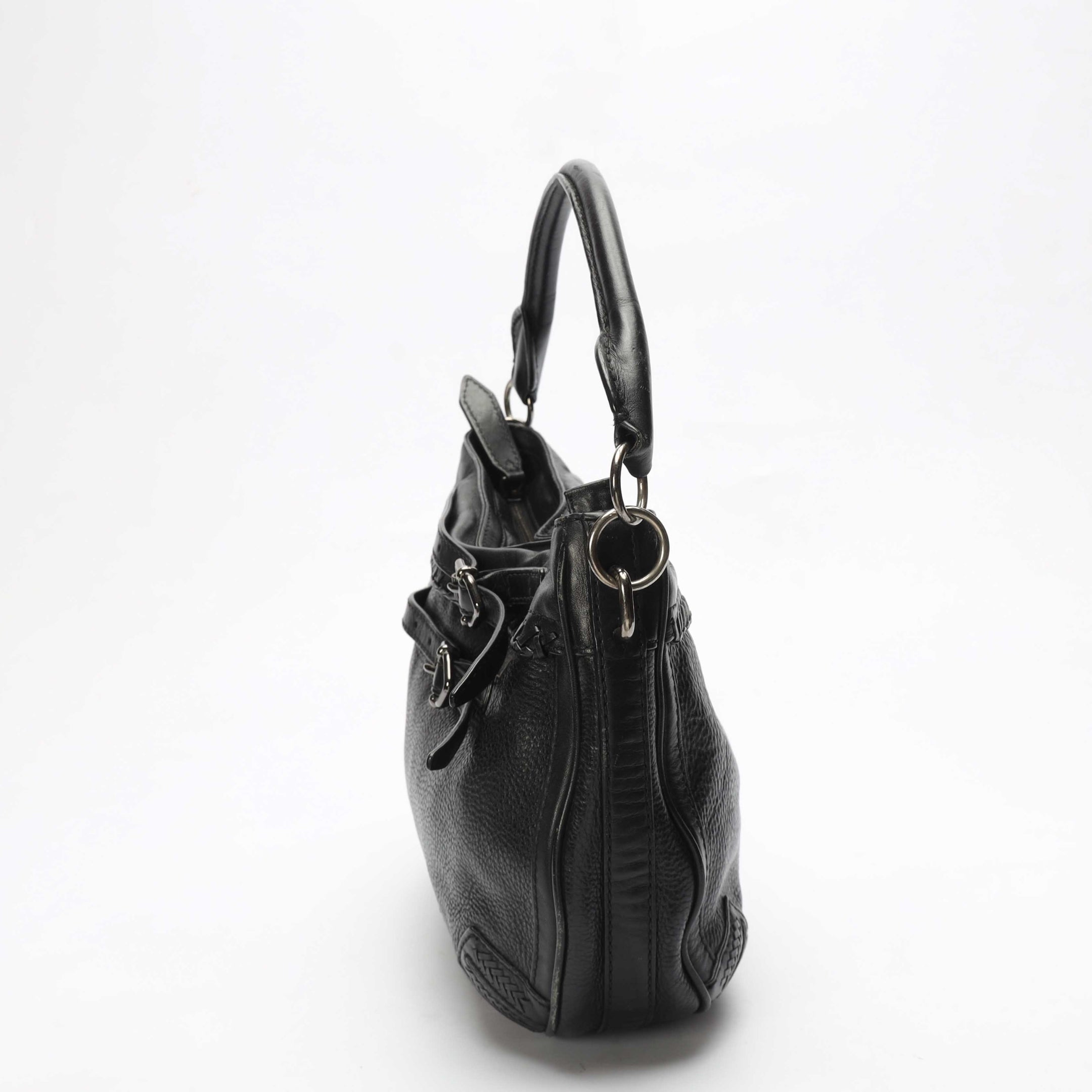 Burberry Black Bridle Top Handle Cross Body Bag
