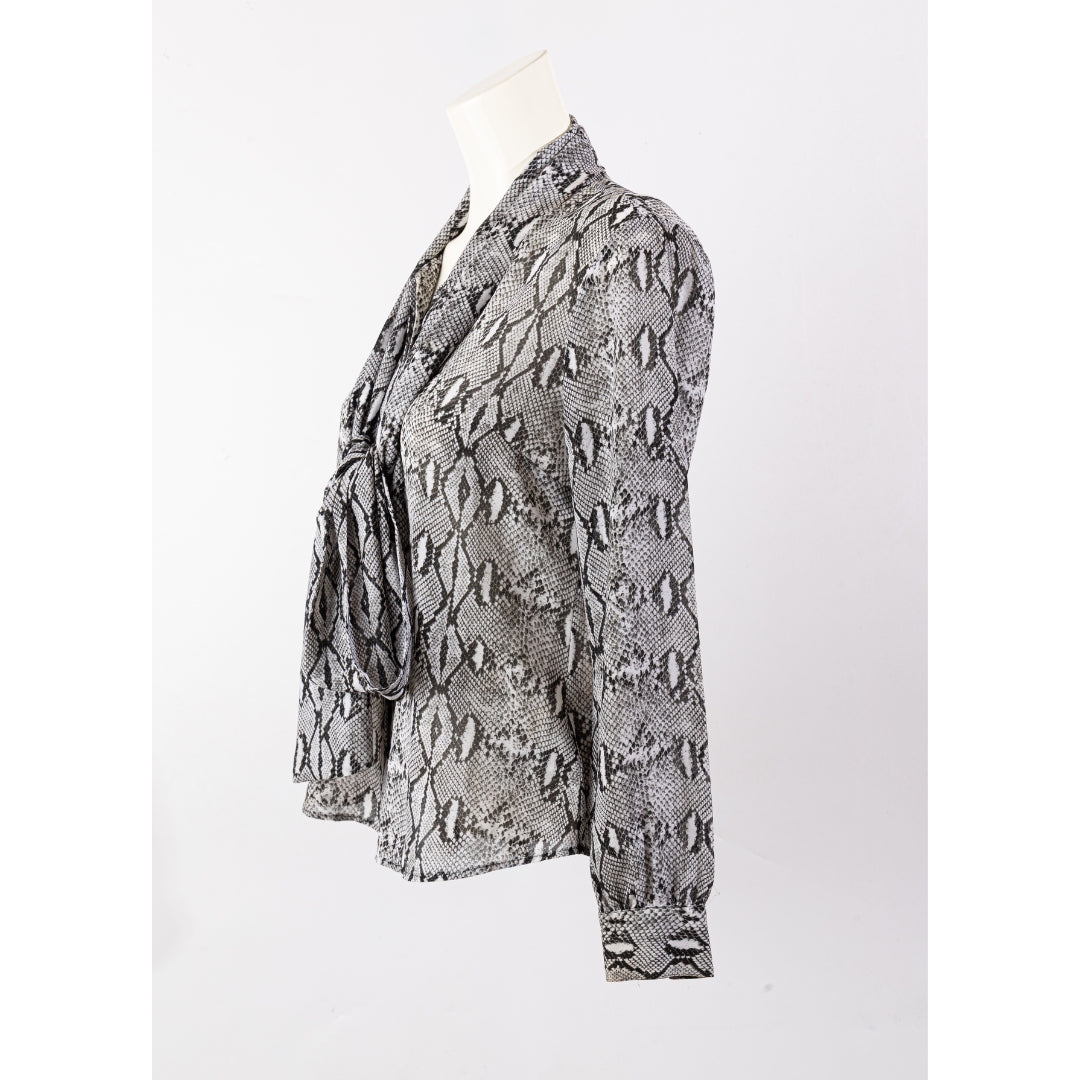 Michael Kors Snakeprint Georgette Blouse