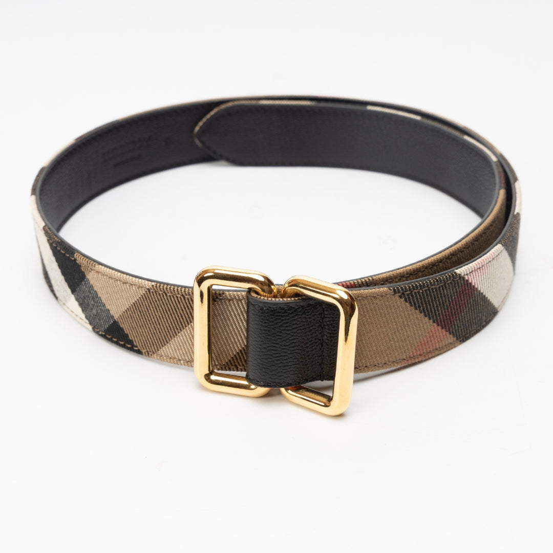 Burberry Check Reversible Belt