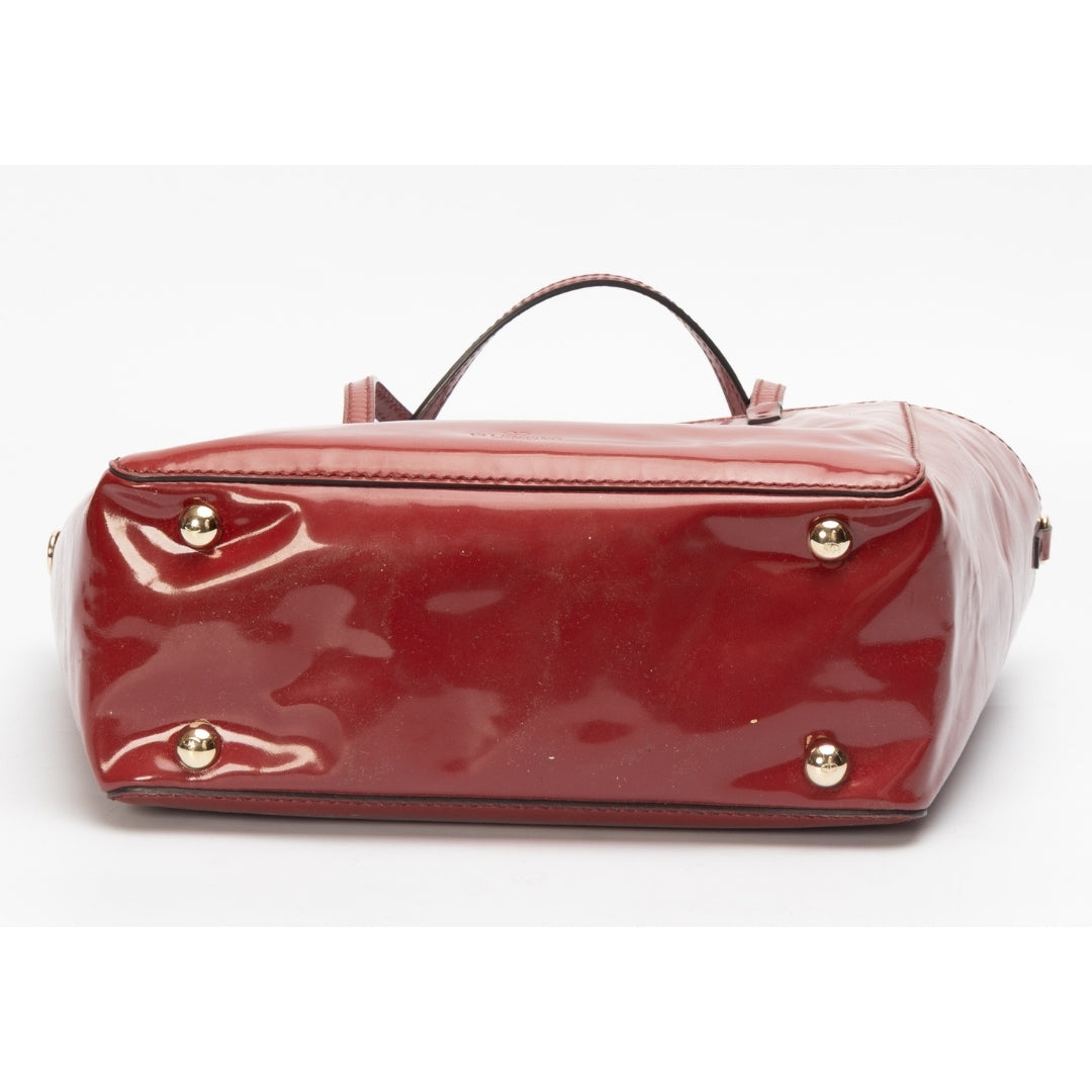 Valentino Red Leather Rockstud Trapeze Tote