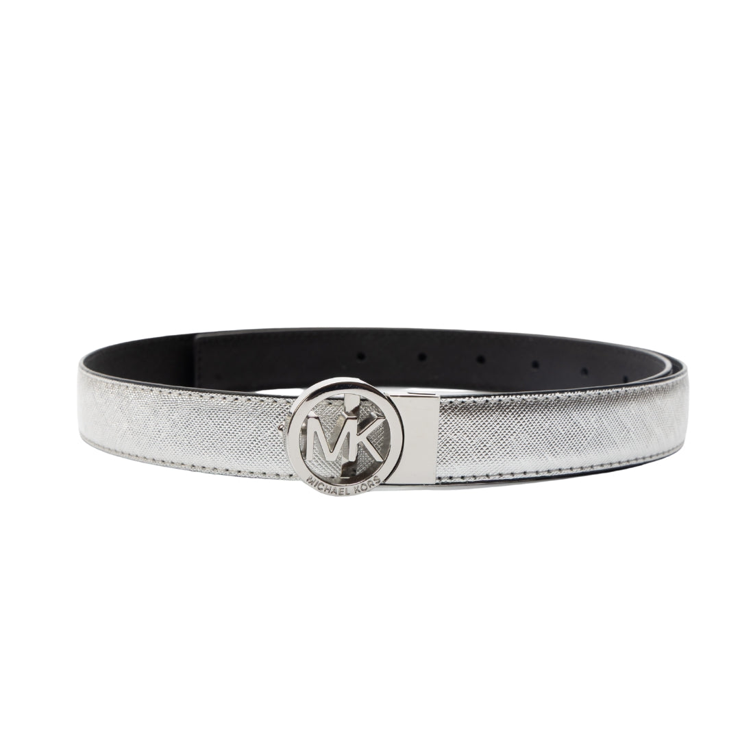 Michael Kors Reversible Leather Belt with Logo Buckle