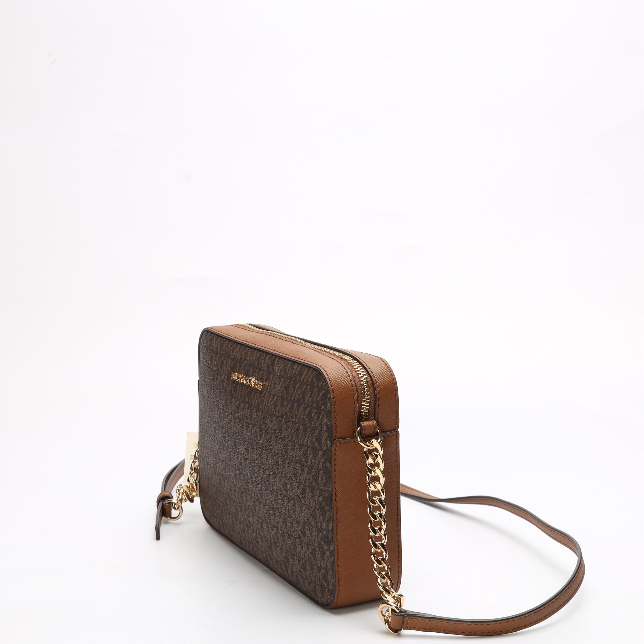 Michael Kors Brown Jet Set Logo Crossbody Bag