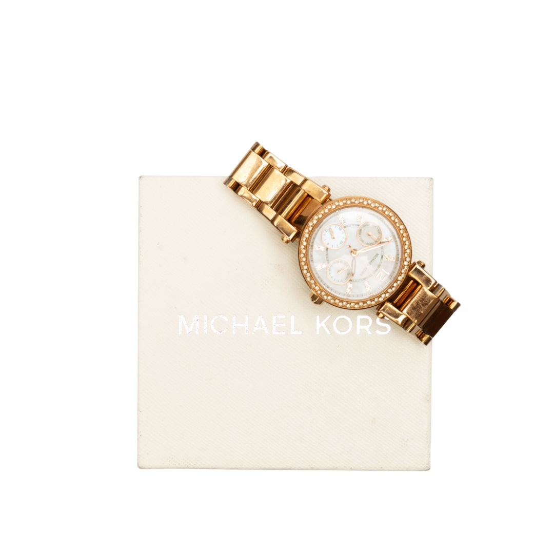 Michael Kors Parker Gold Crystal Dial Watch