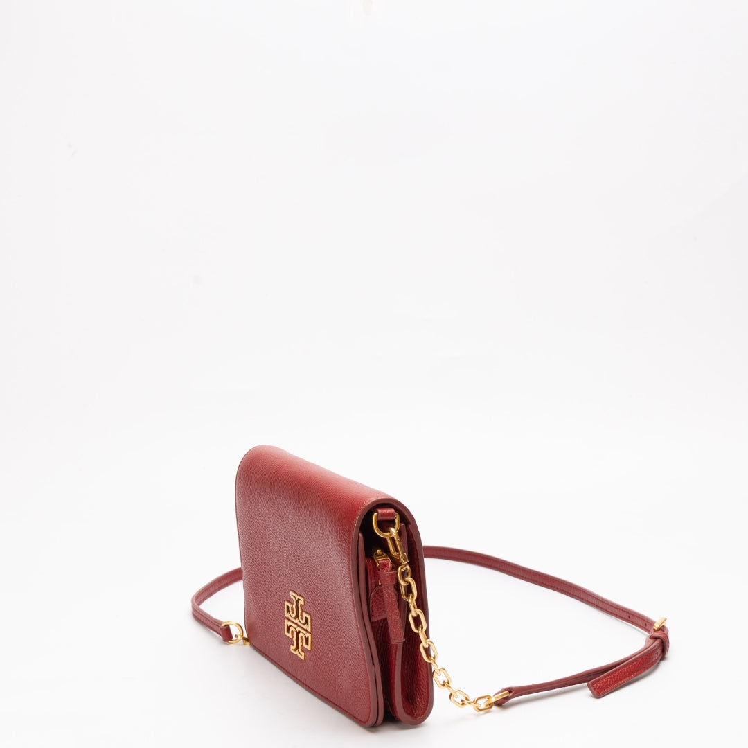 Tory Burch Britten Red Flap Crossbody Bag