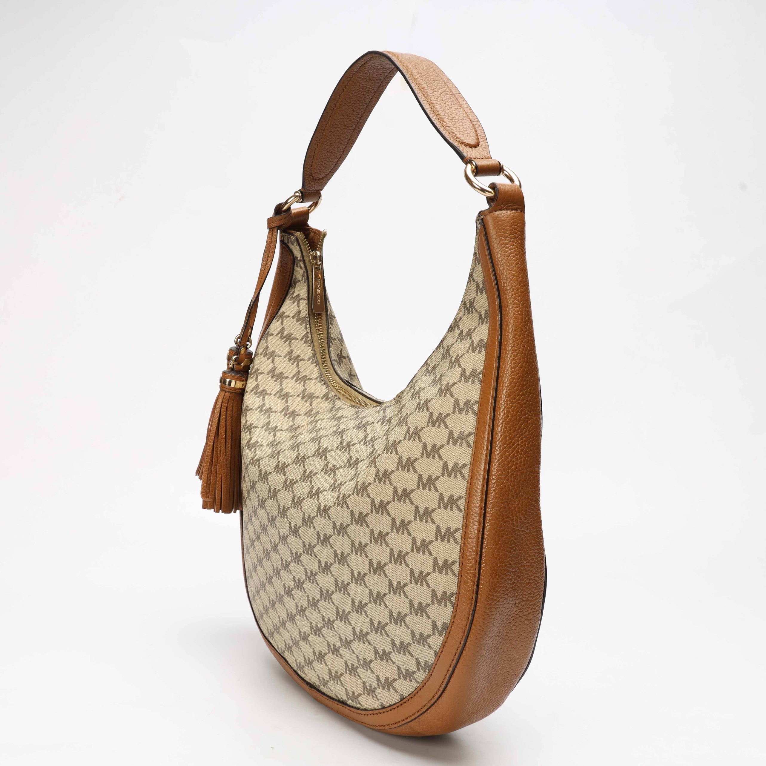 Michael Kors Lydia Vanilla Logo Hobo Bag