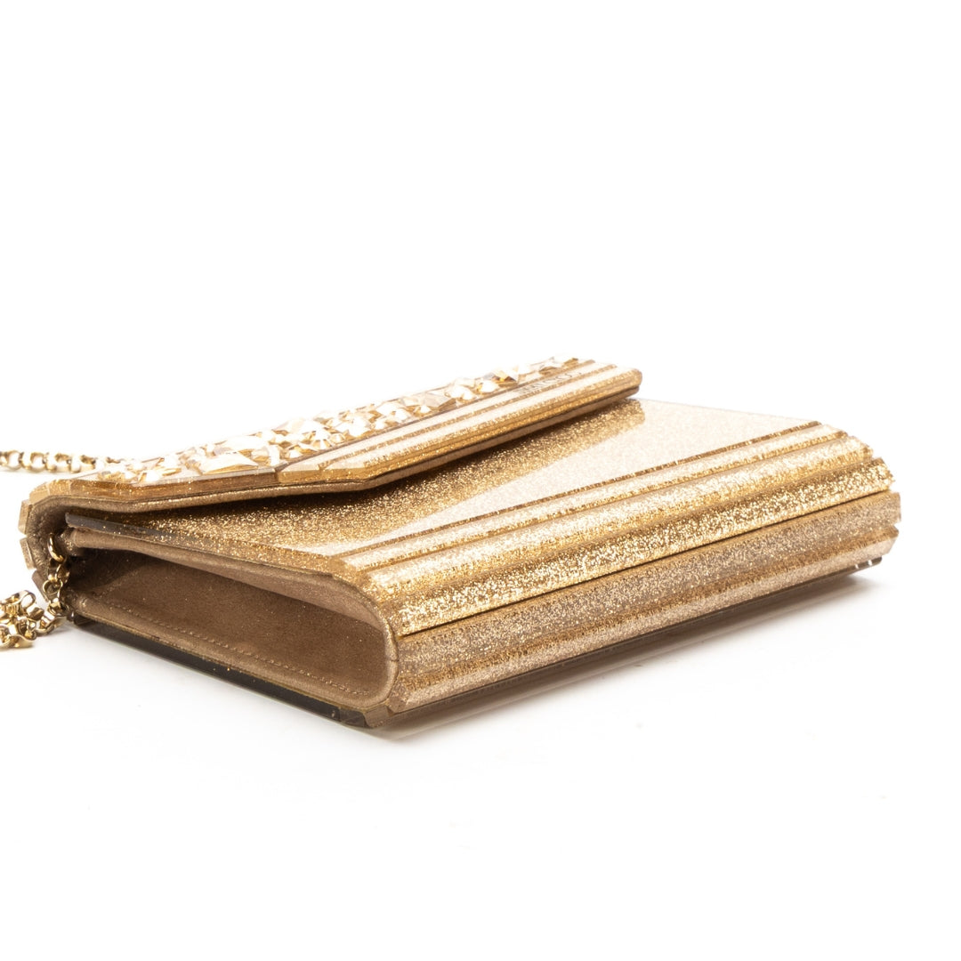 Jimmy Choo Candy Coarse Glitter Clutch
