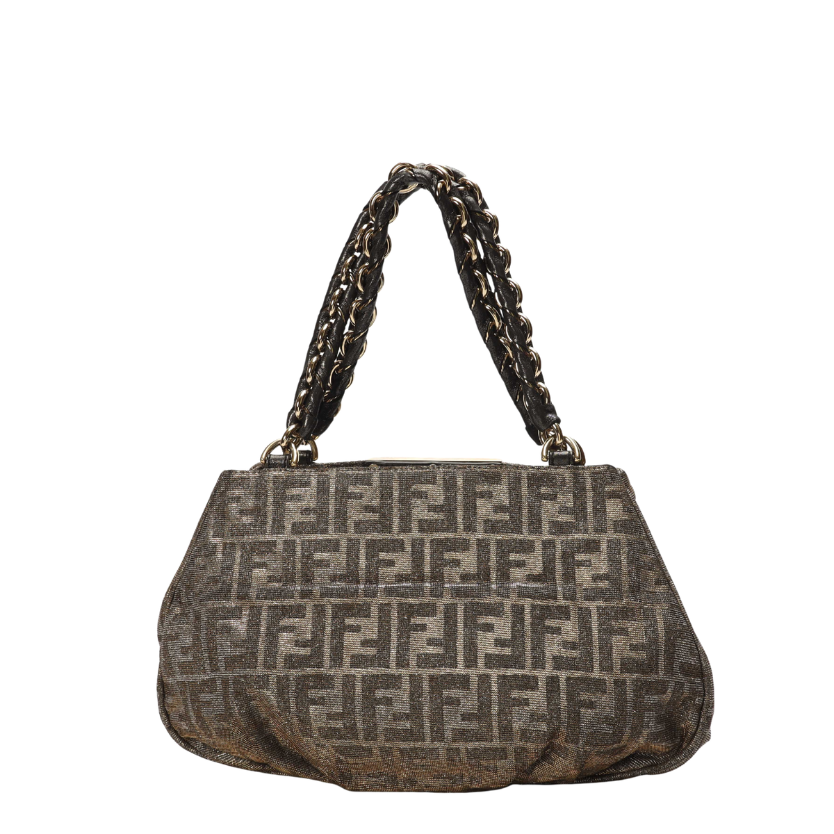 Fendi Zucca Canvas Mia Shoulder Bag