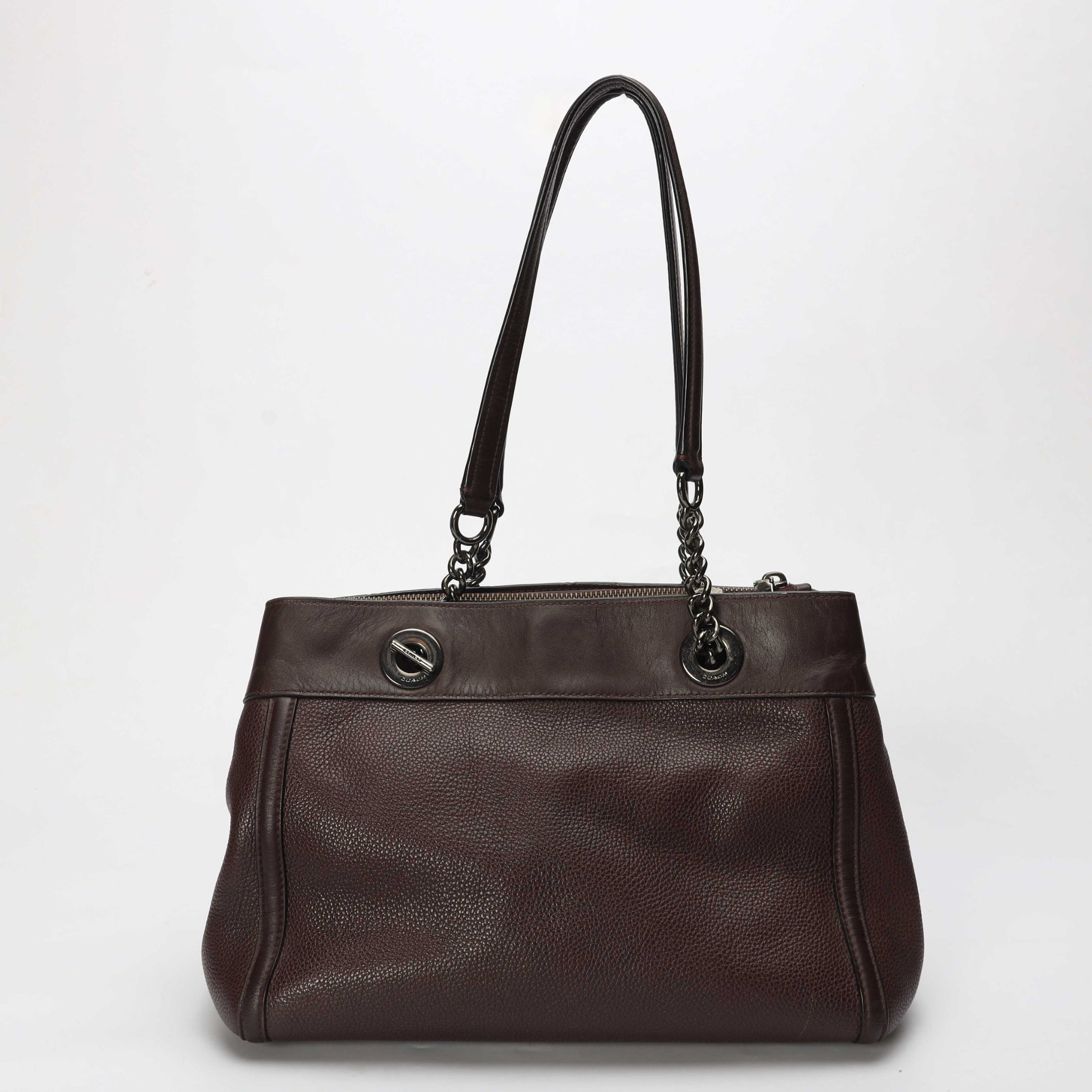 Coach Brown Turnlock Edie Shoulder Bag