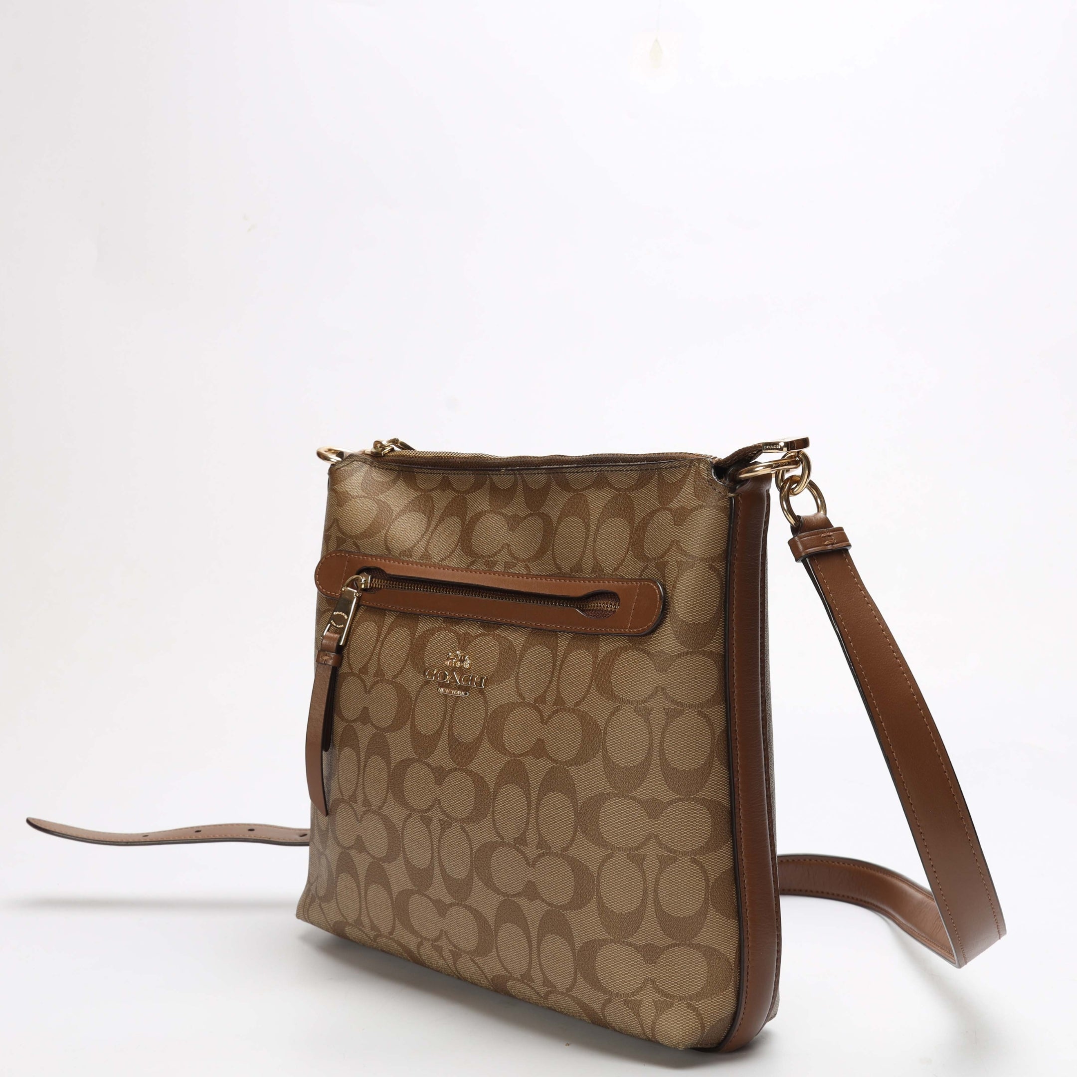 Coach Mae Signature Canvas File Crossbody Bag