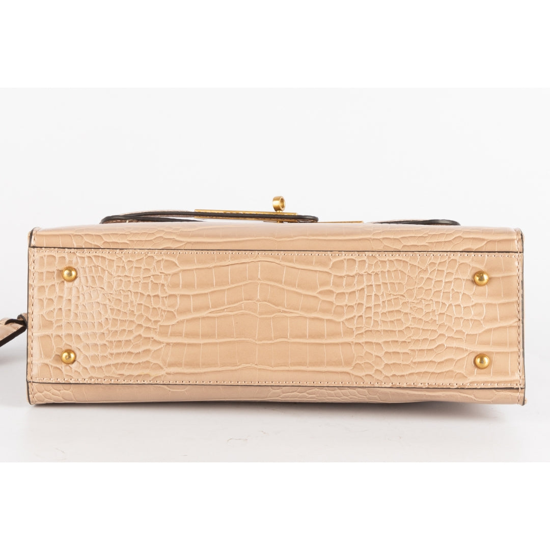 Guess Enisa Croc Textured Satchel