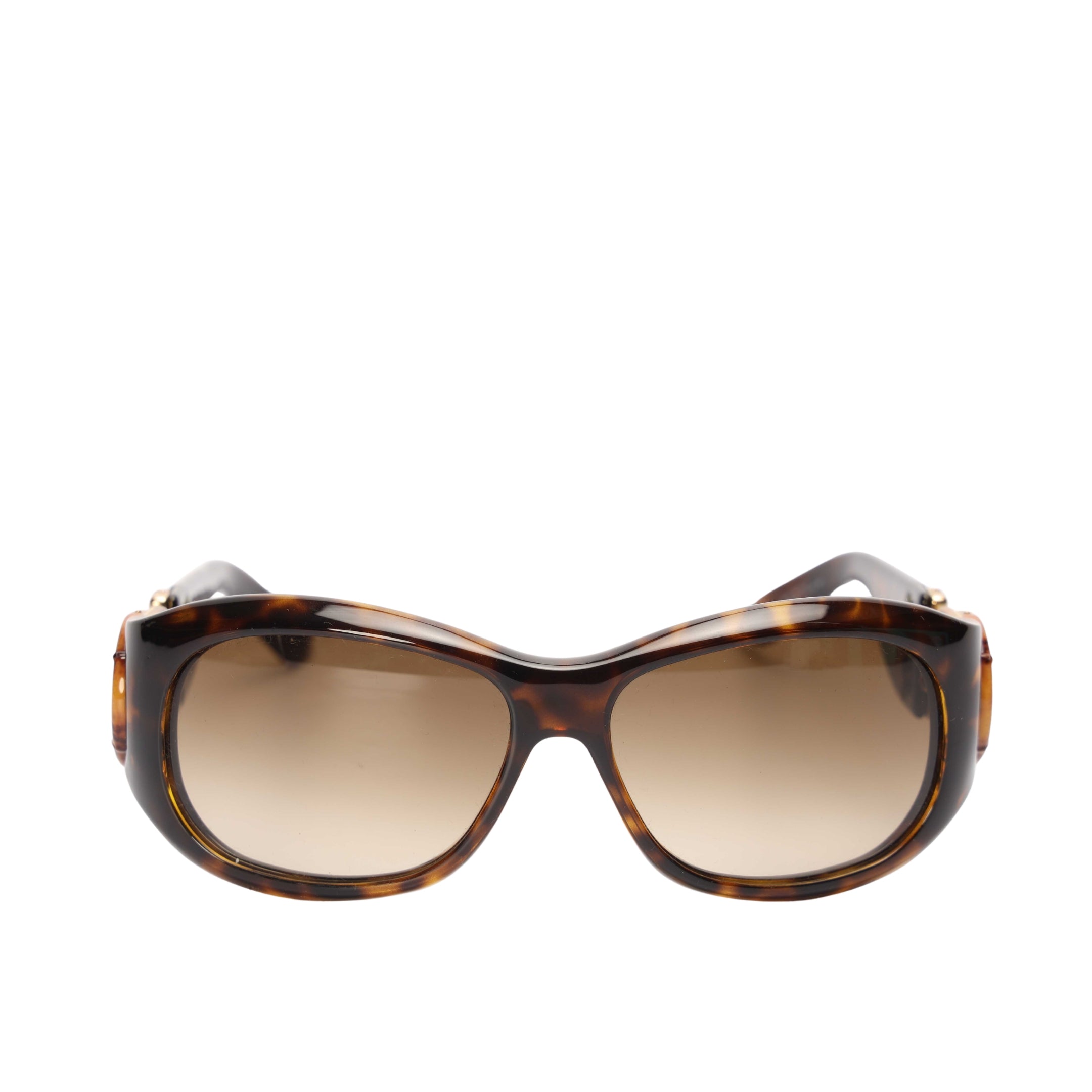 Gucci Brown Bamboo Horsebit Oversized Sunglasses