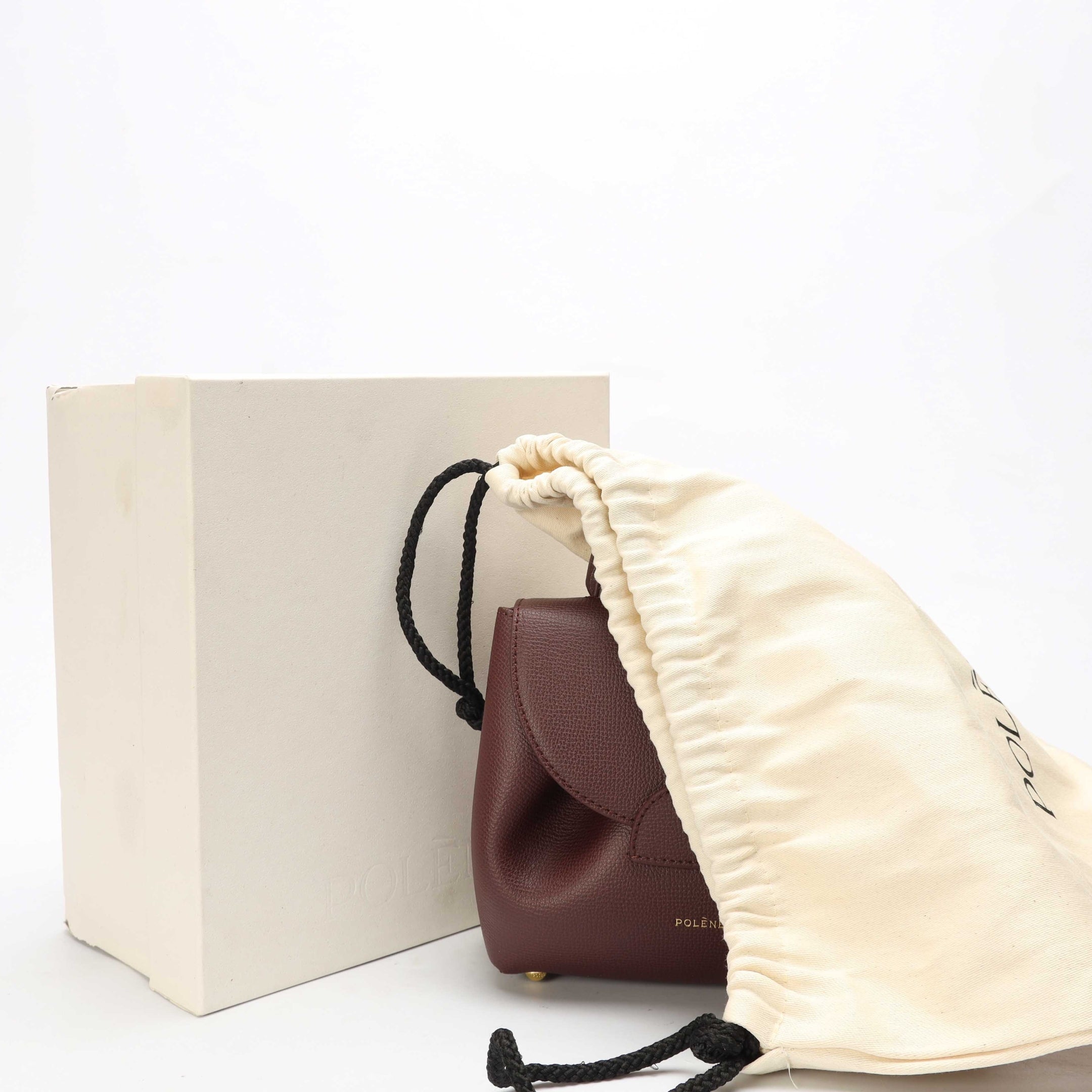 Polene Numéro Un Nano Burgundy Crossbody Bag
