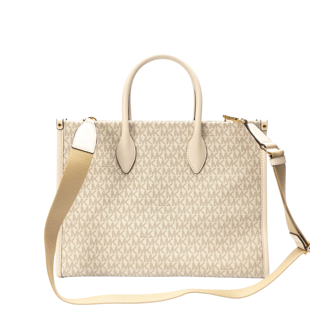 Michael Kors White Mirella Logo Tote