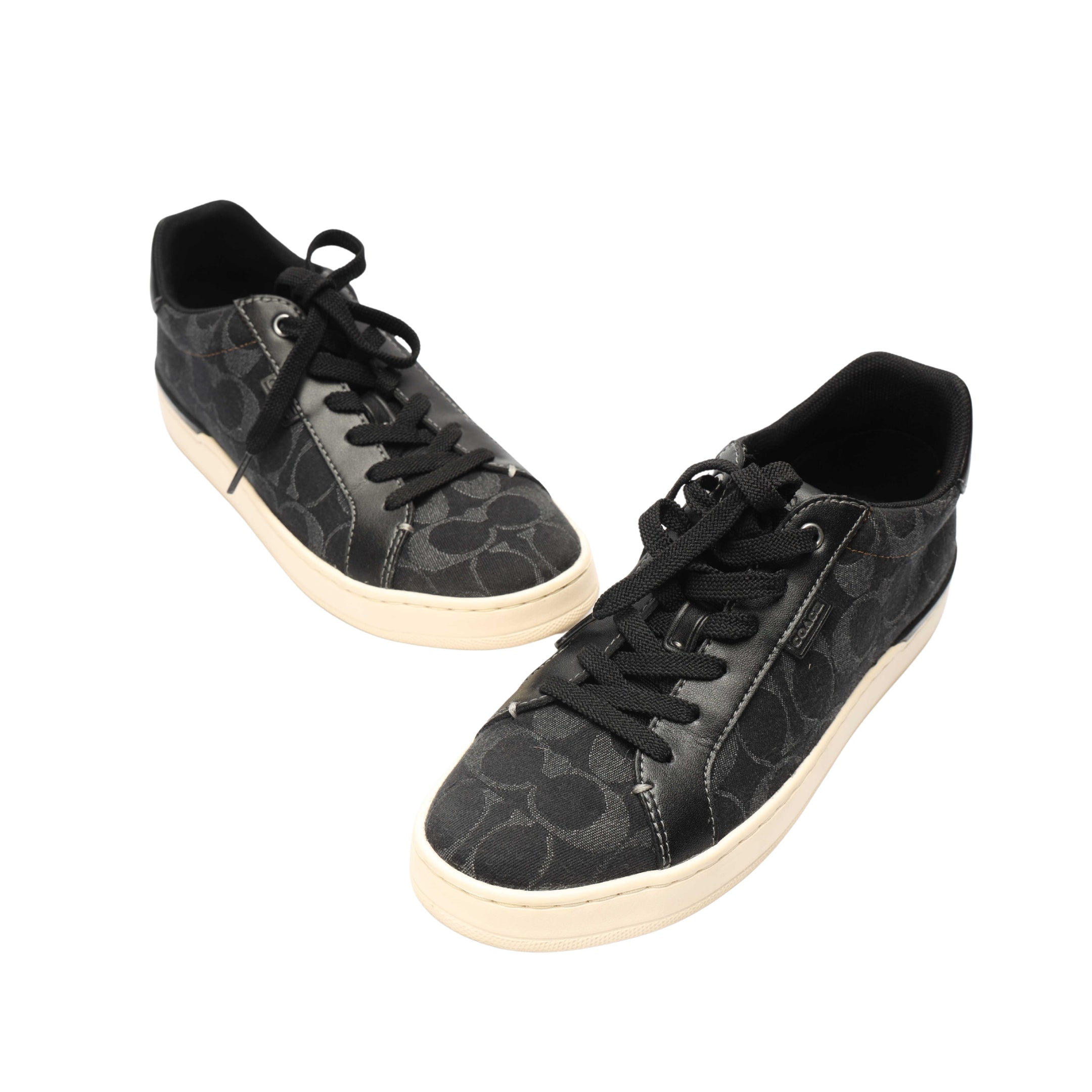 Coach Black Low Line Lace-up Sneakers