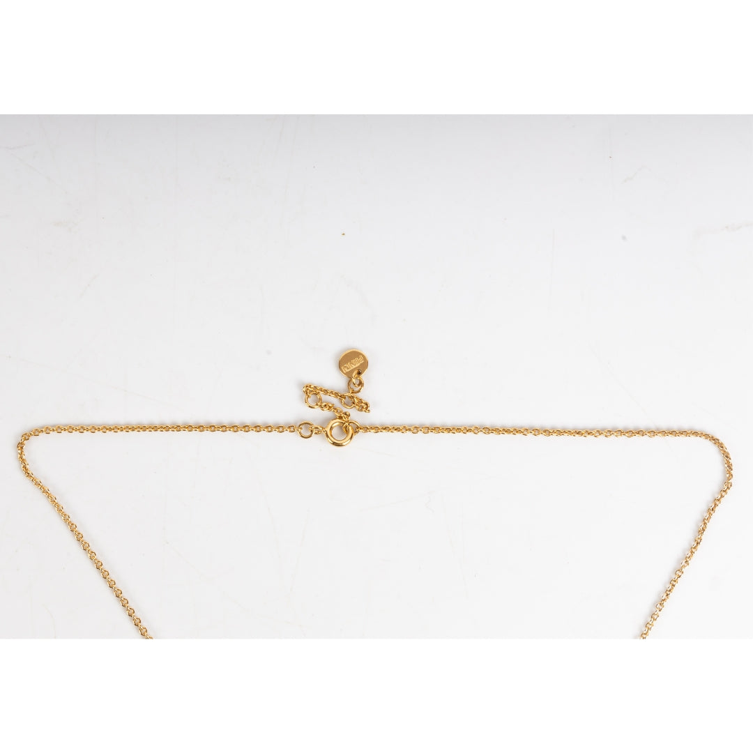Fendi Crystal F Logo Necklace