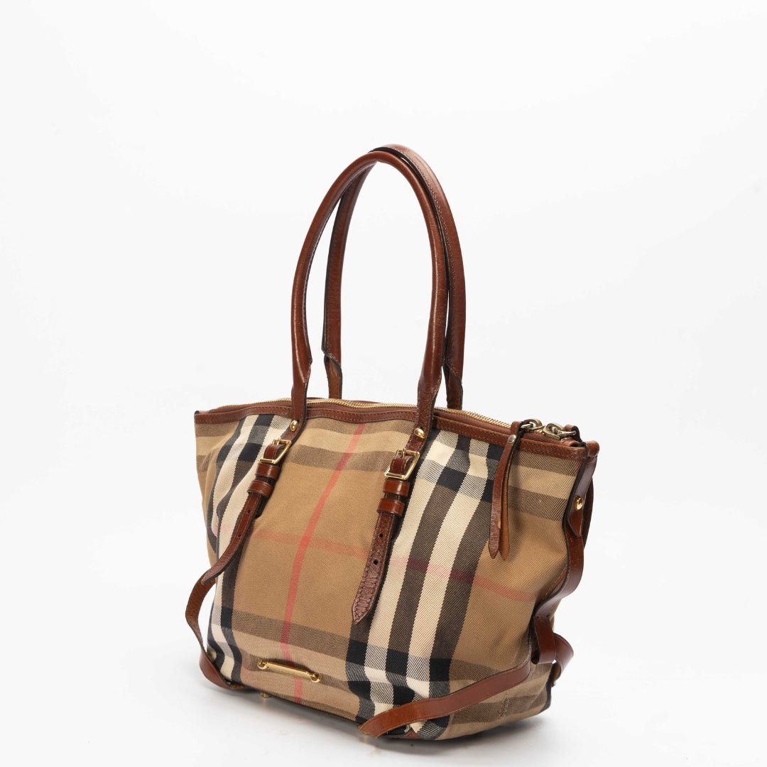 Burberry House Check Canvas Bridle Salisbury Tote