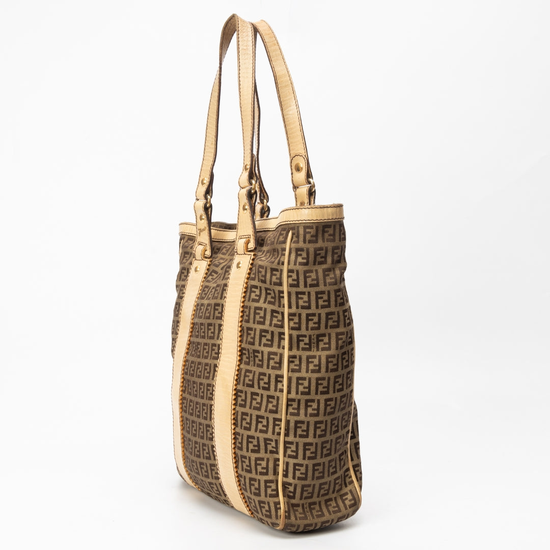 Fendi Zucchino Vitello Shopping Tote