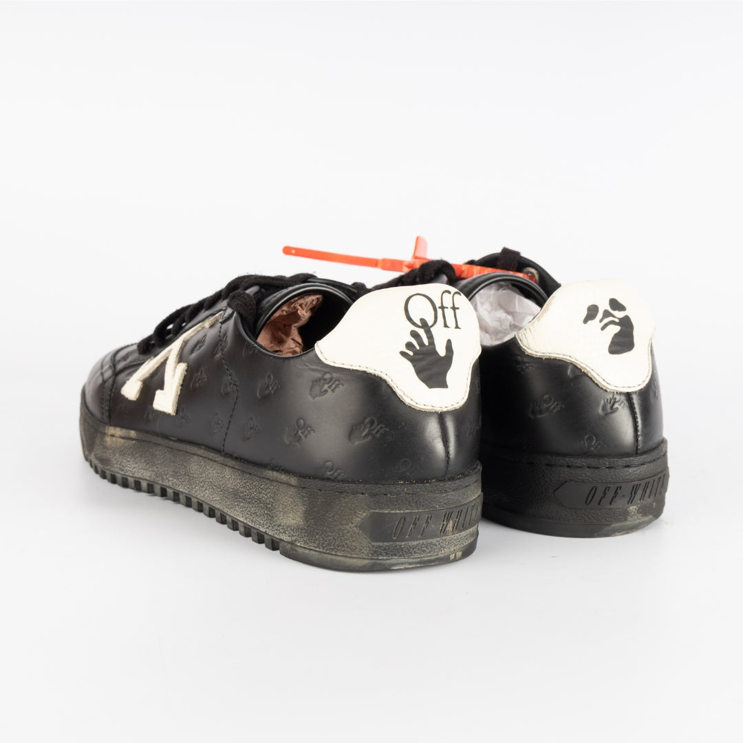 Off-White Black Leather Carryover Sneakers