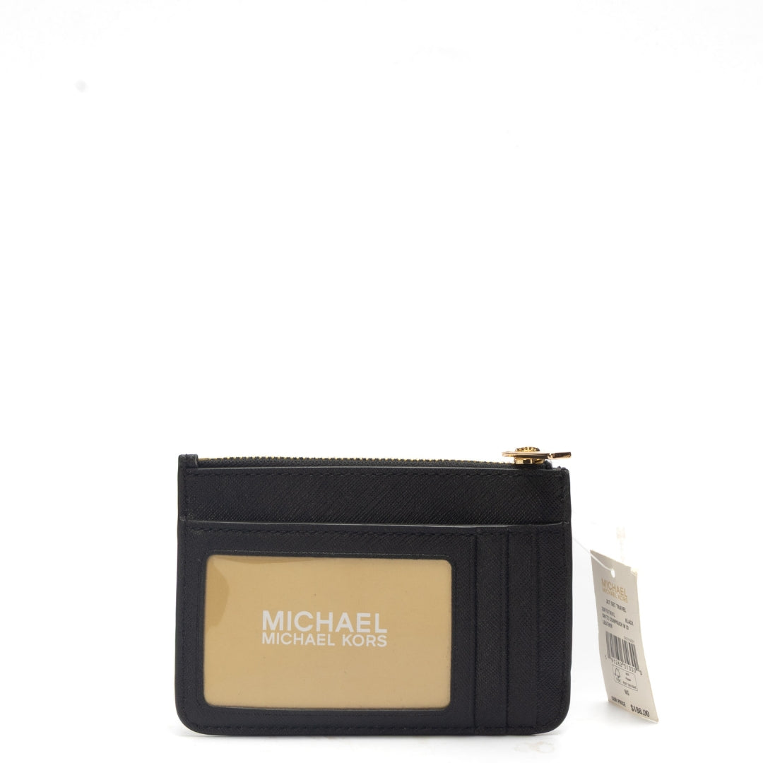 Michael Kors Black Small Jet Set Leather Wallet