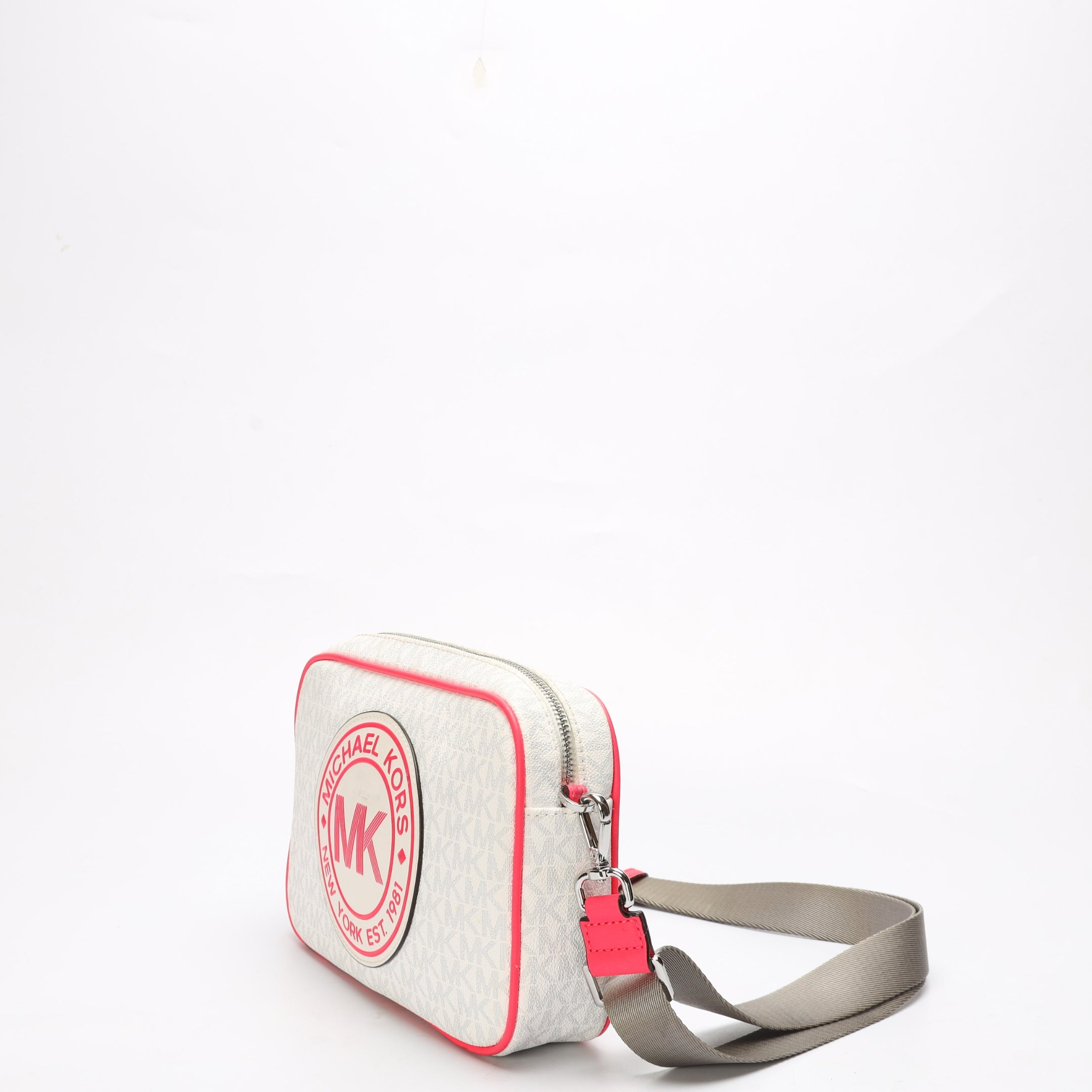 Michael Kors Fulton Sport Pink Logo Crossbody Bag