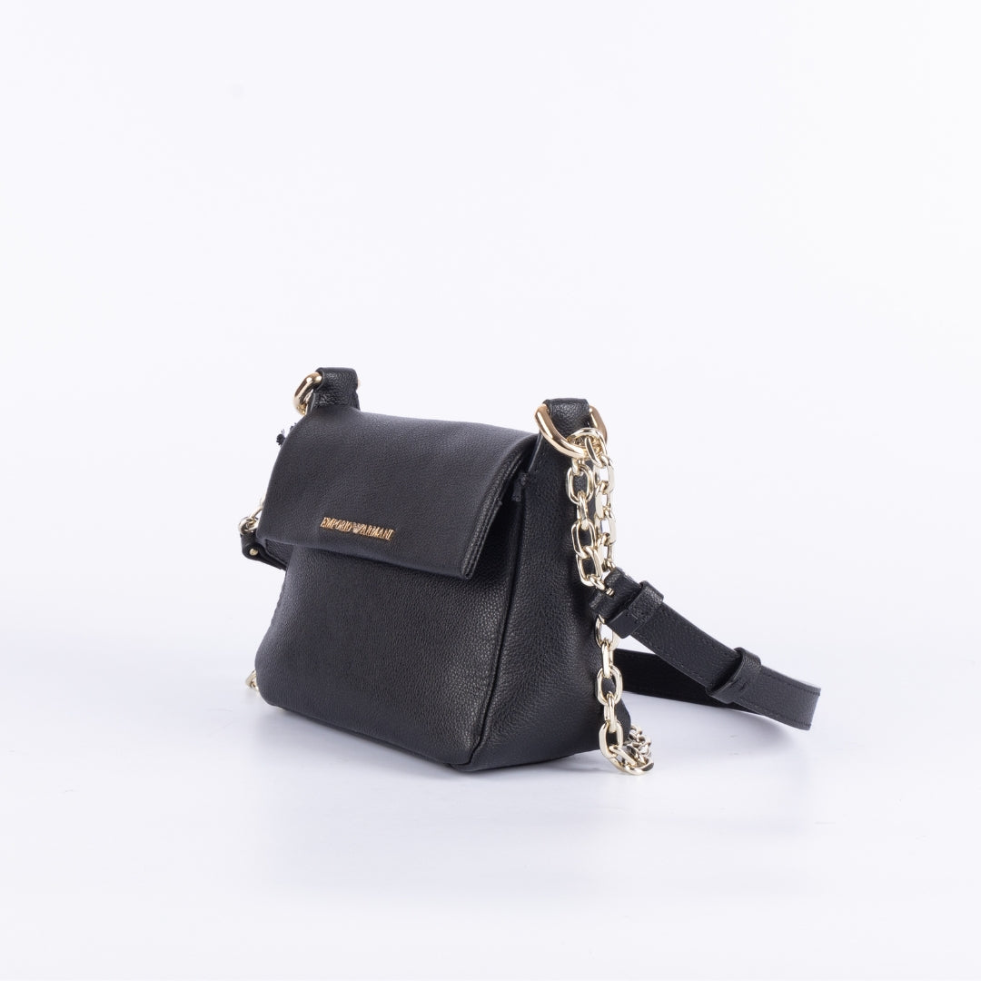 Emporio Armani Black Leather Crossbody Bag