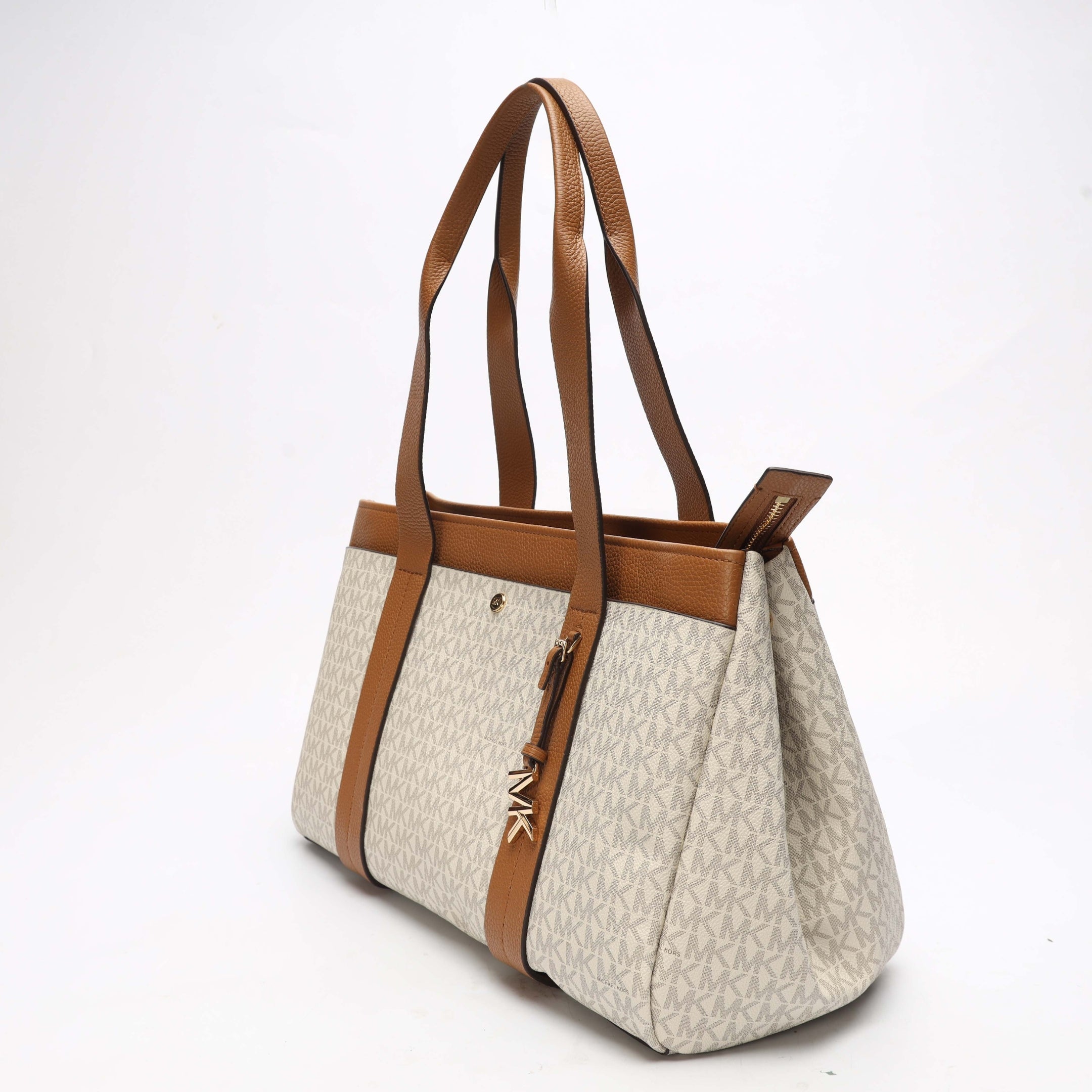 Michael Kors Vanilla Acorn Romee Large Logo Tote