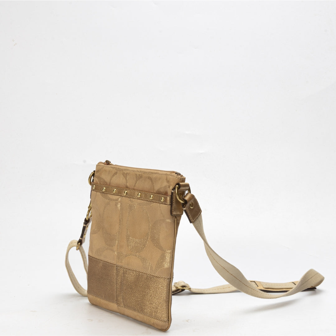 Coach Golden Beige File Crossbody Bag