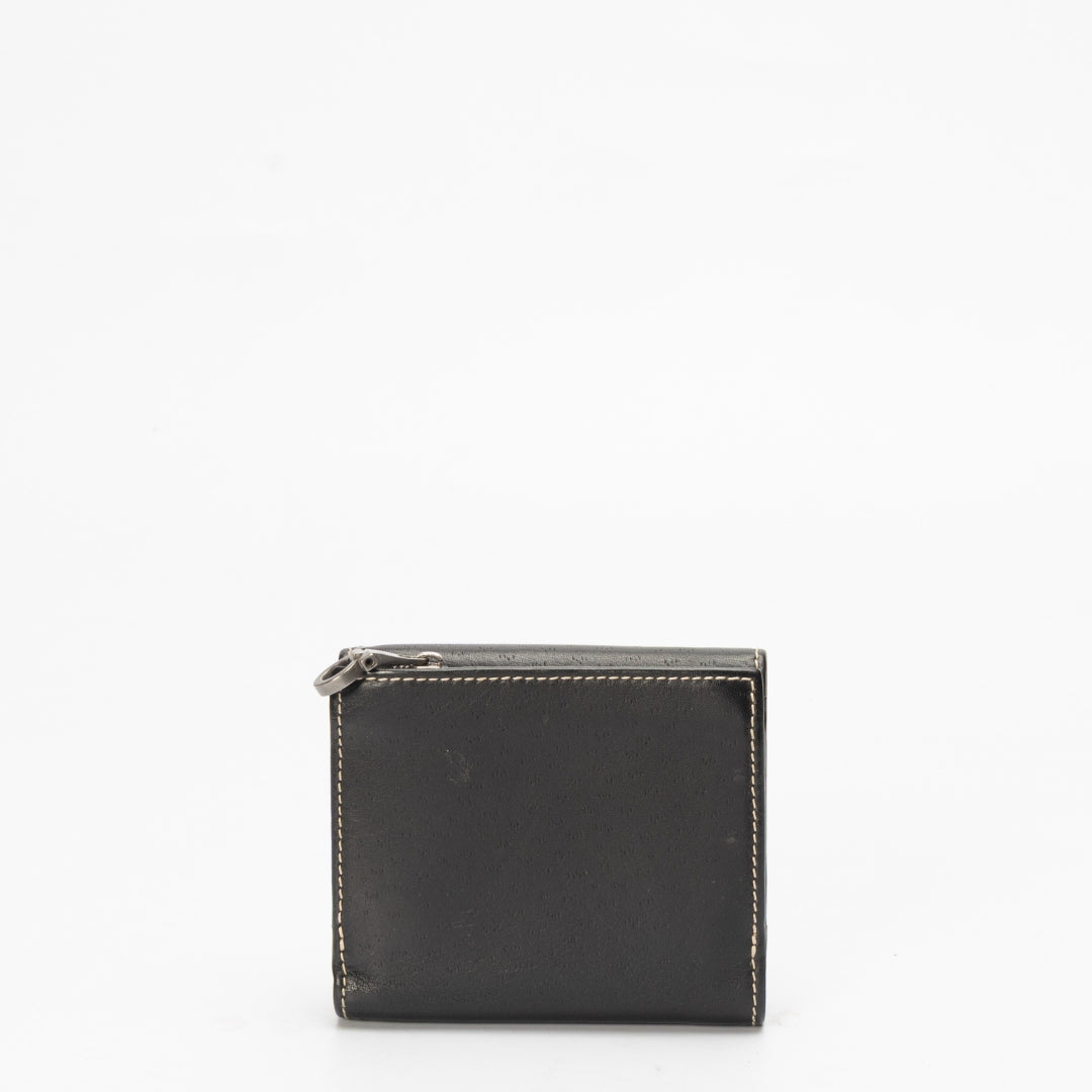Salvatore Ferragamo Black Compact Women's Wallet