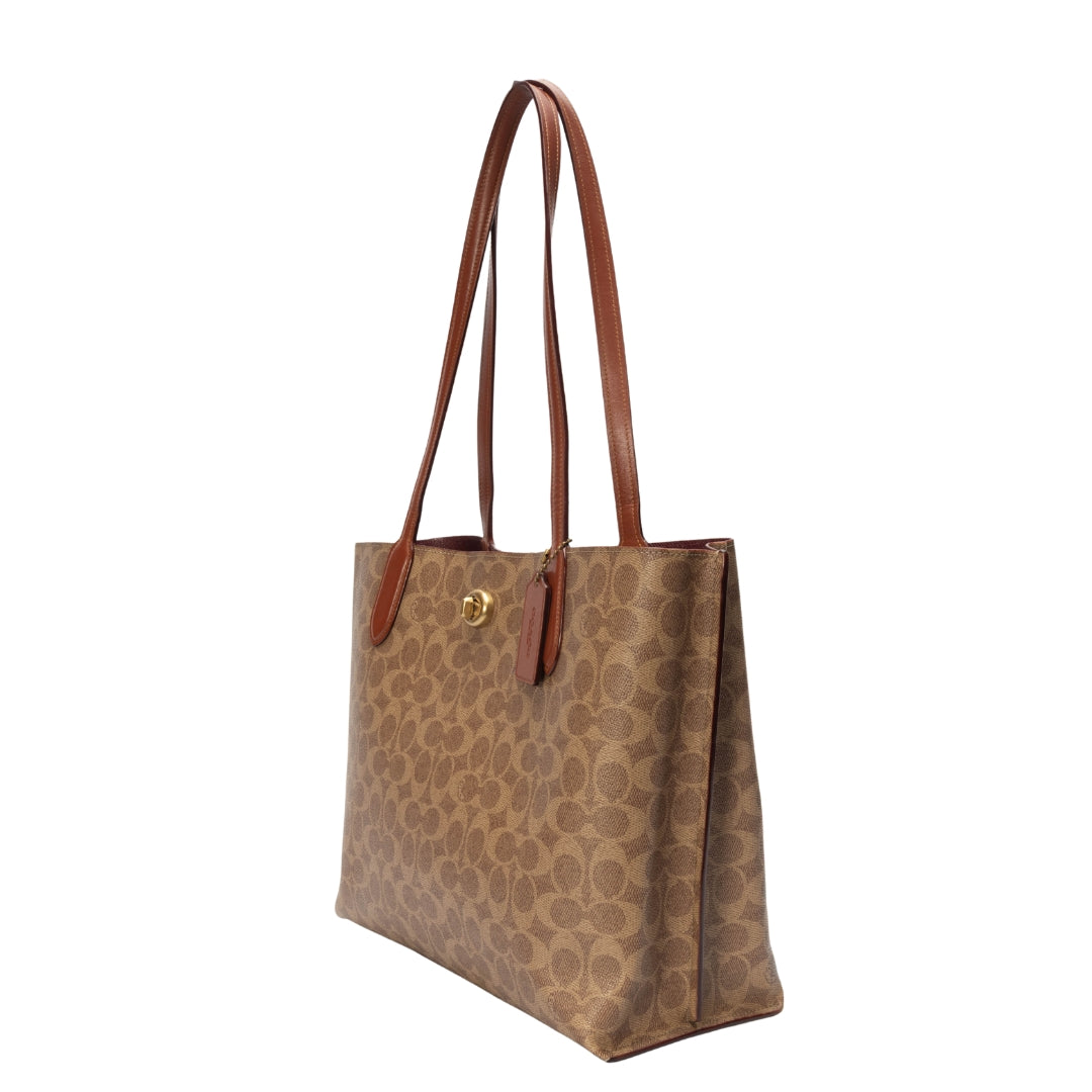 Coach Willow Tote In Signature Canvas