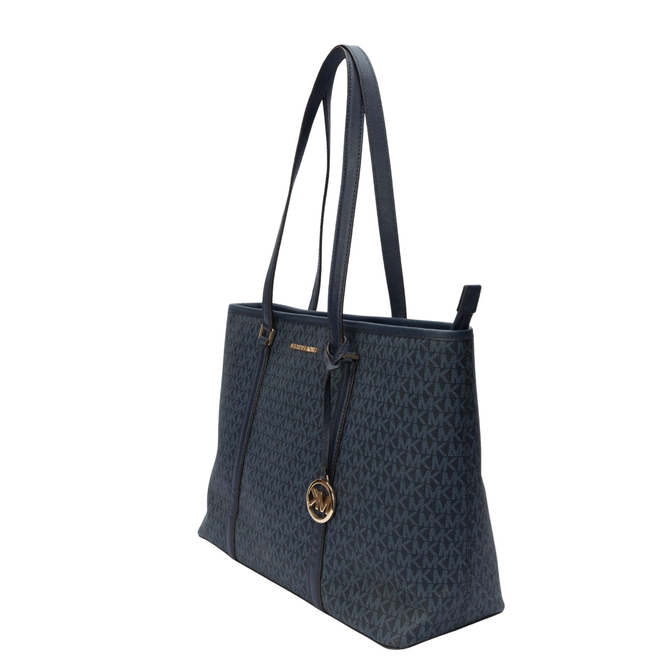 Michael Kors Navy Jet Set Travel Logo Tote