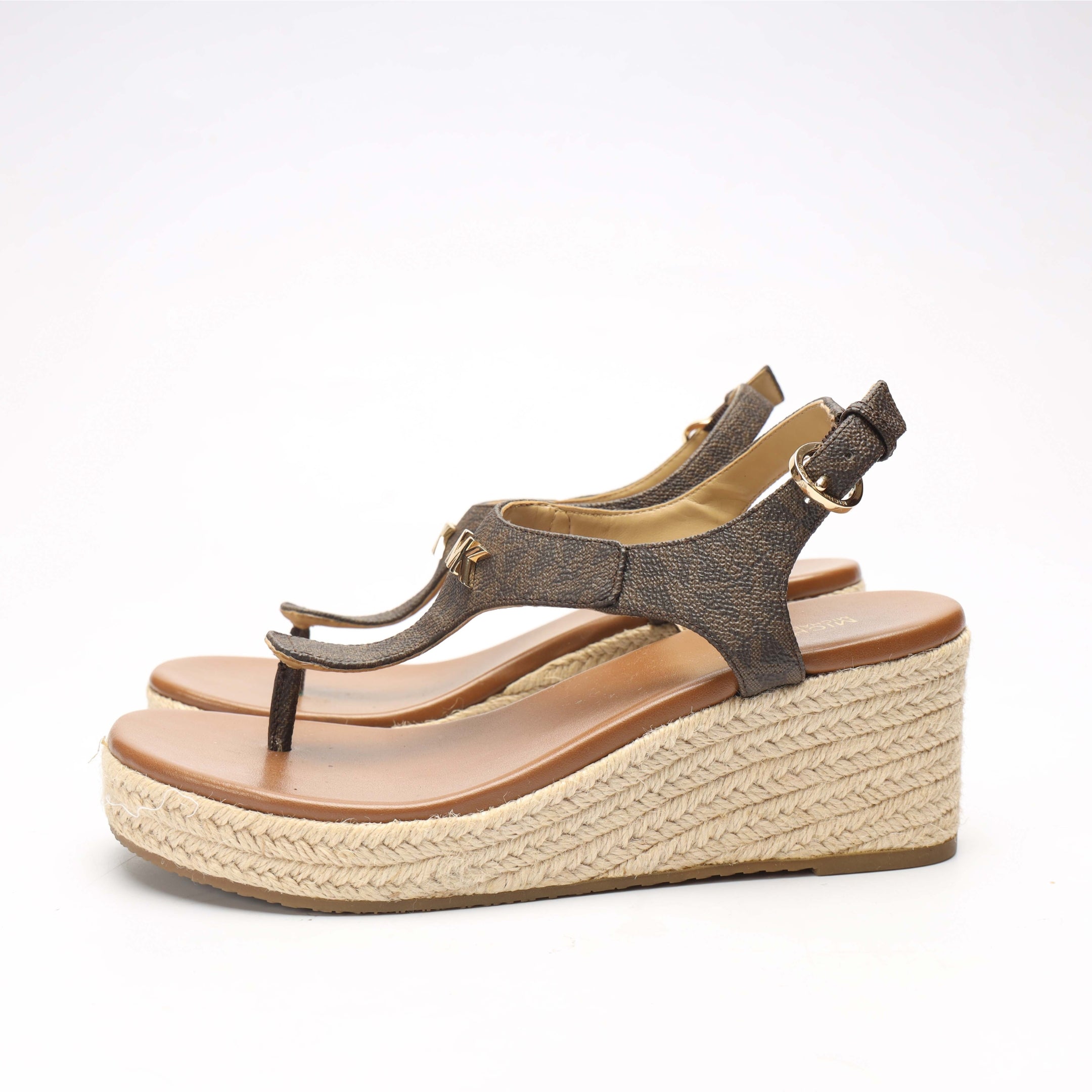 Michael Kors Laney Logo Espadrille Wedge Sandal