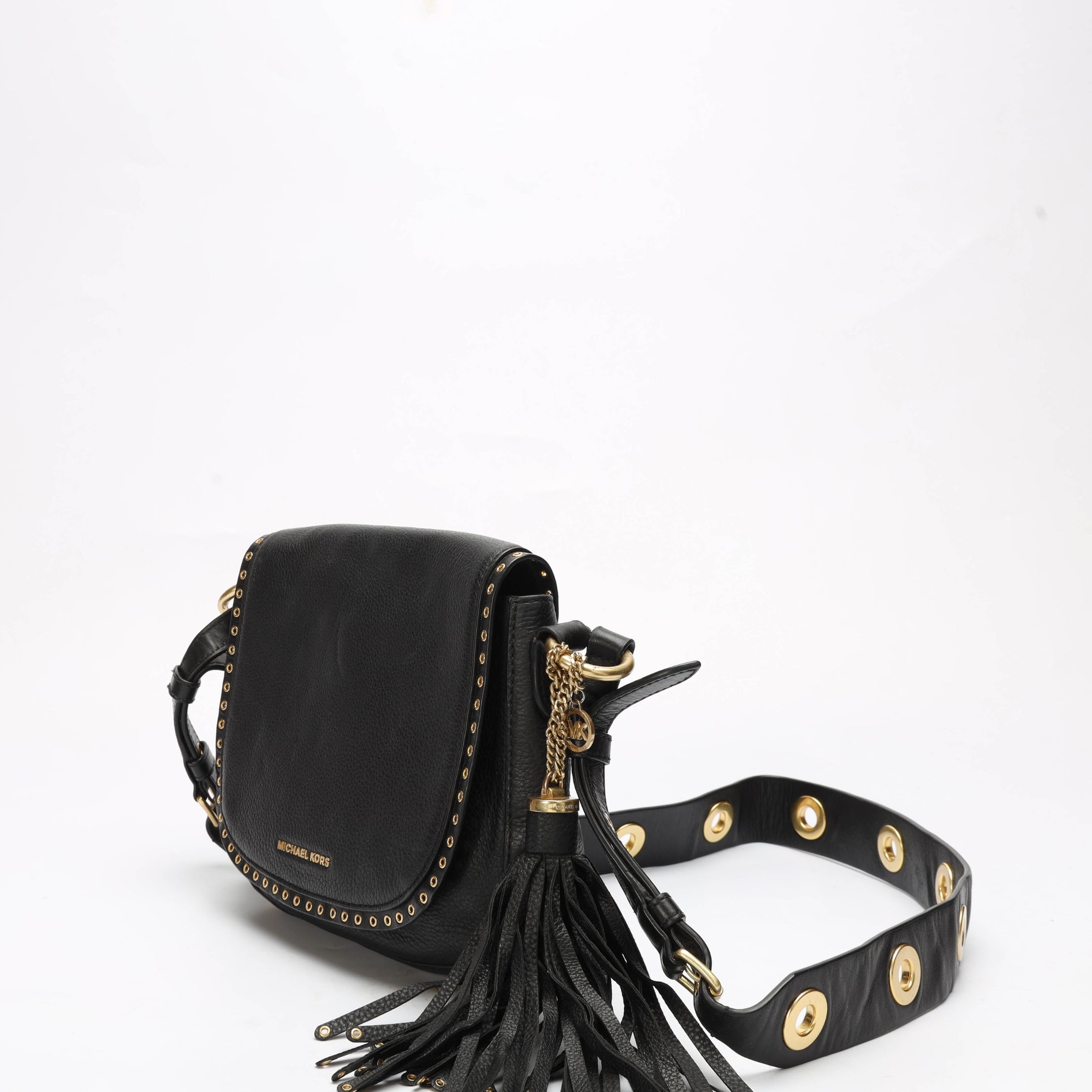 Michael Kors Brooklyn Black Saddlebag