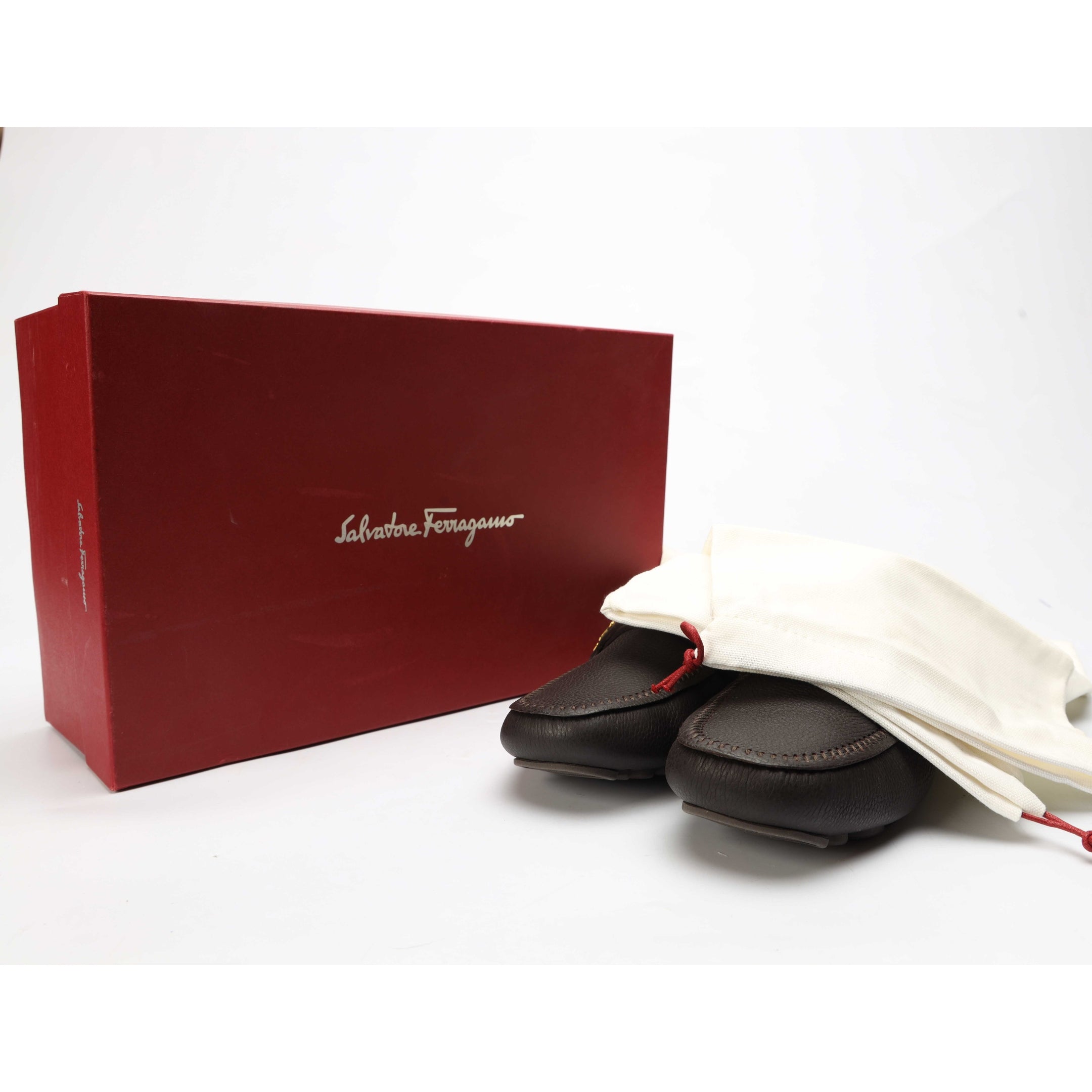 Salvatore Ferragamo Signature Round Toe Loafers