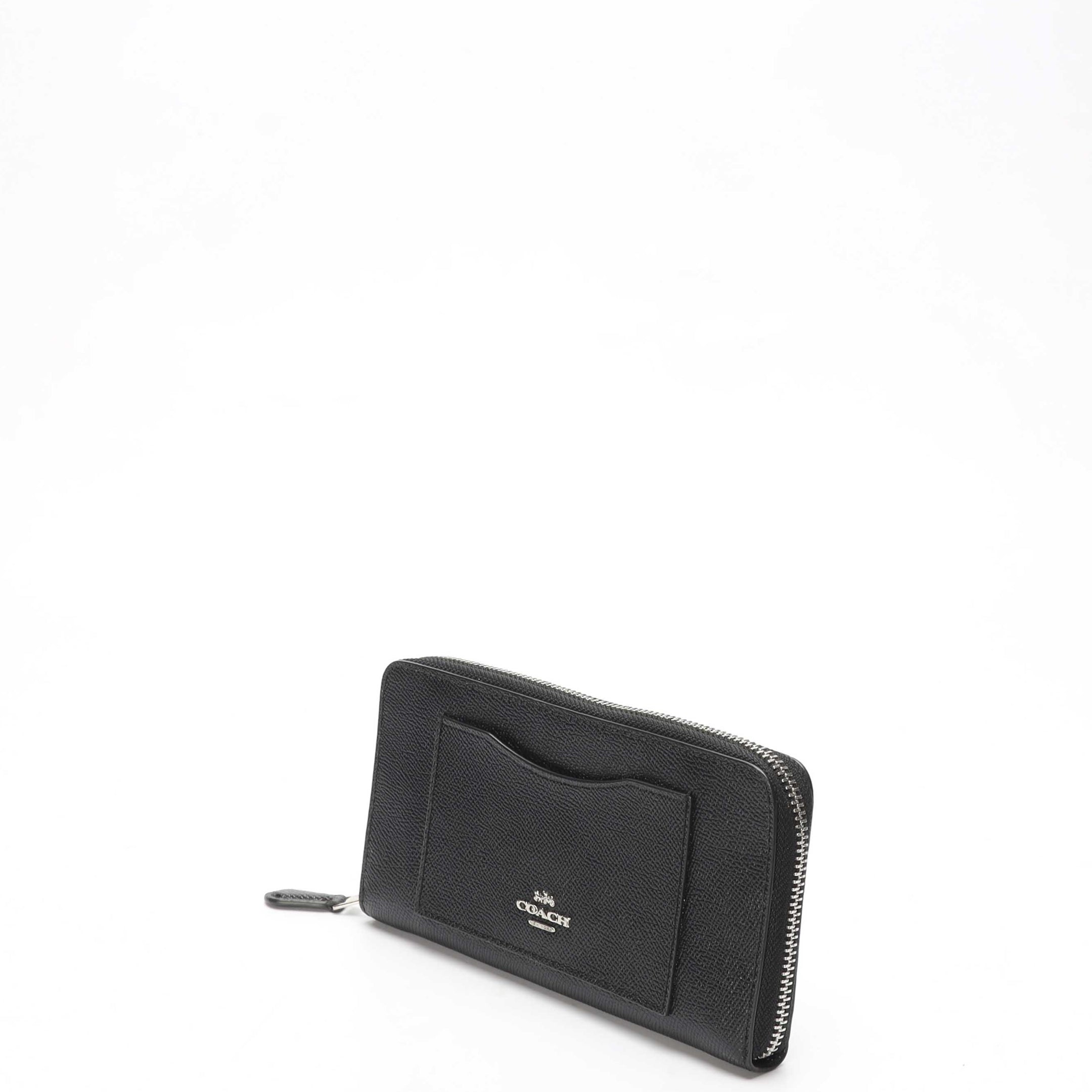 Coach Black Accordian Zip Wallet