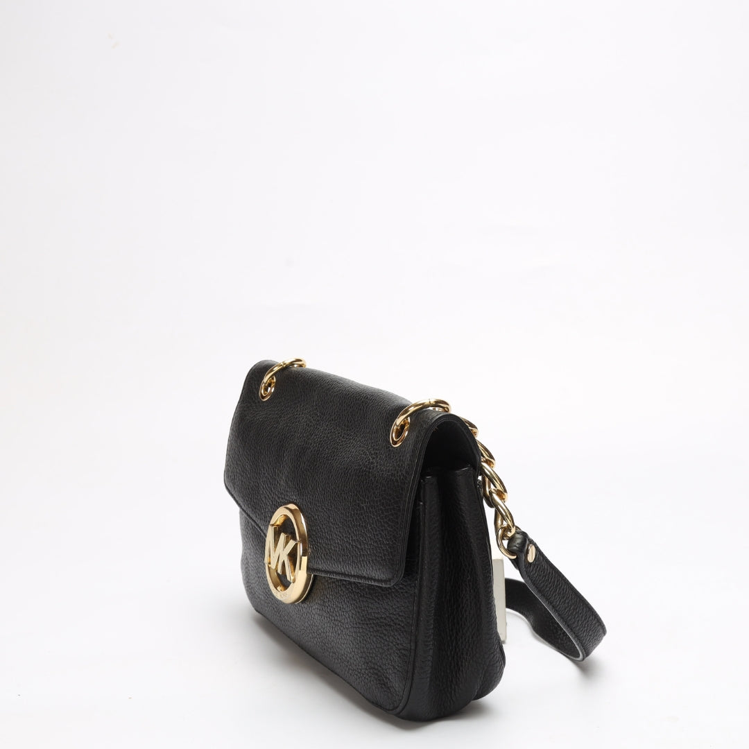 Michael Kors Black Samira Flap Crossbody Bag