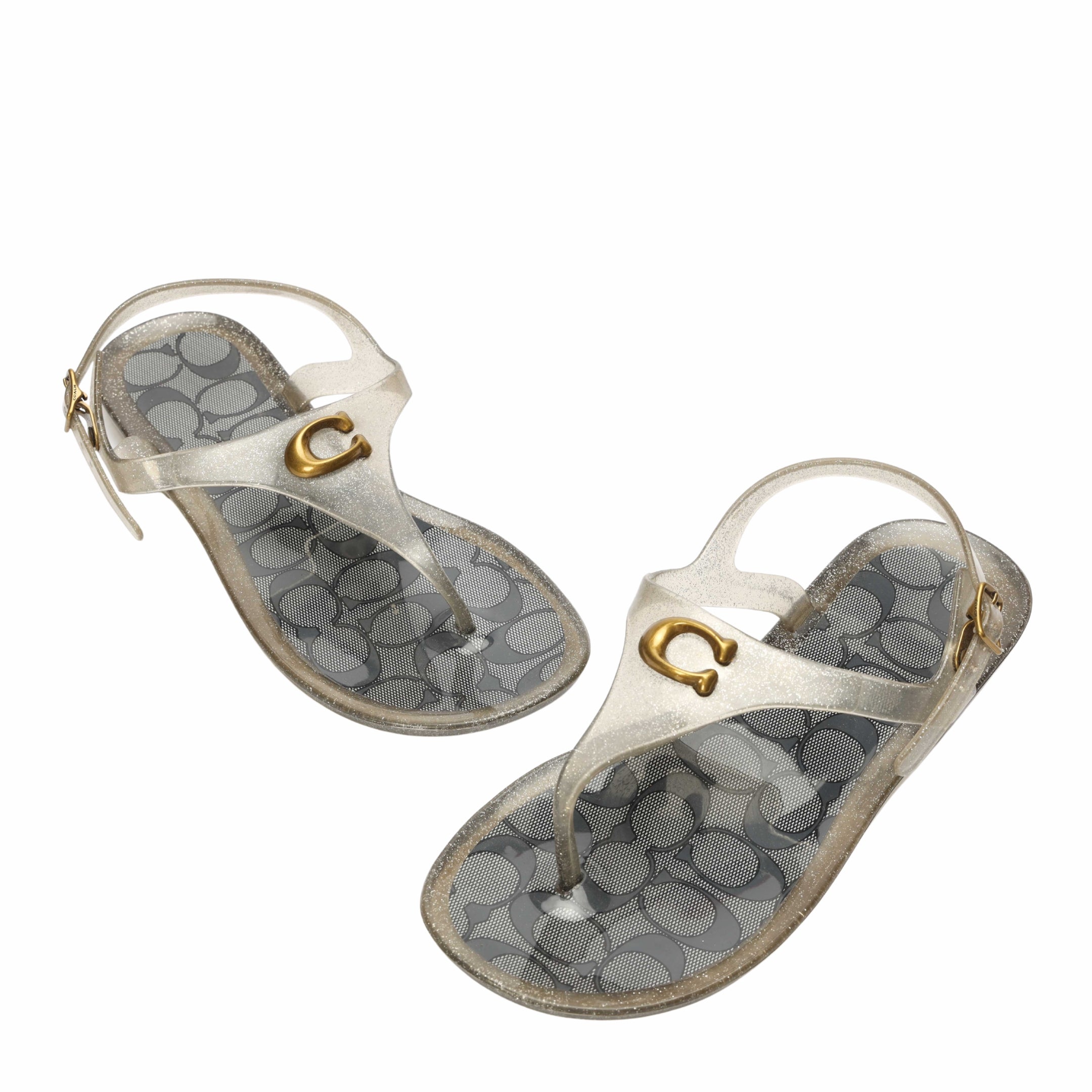 Coach Natalee Jelly T-Strap Slingback Sandals