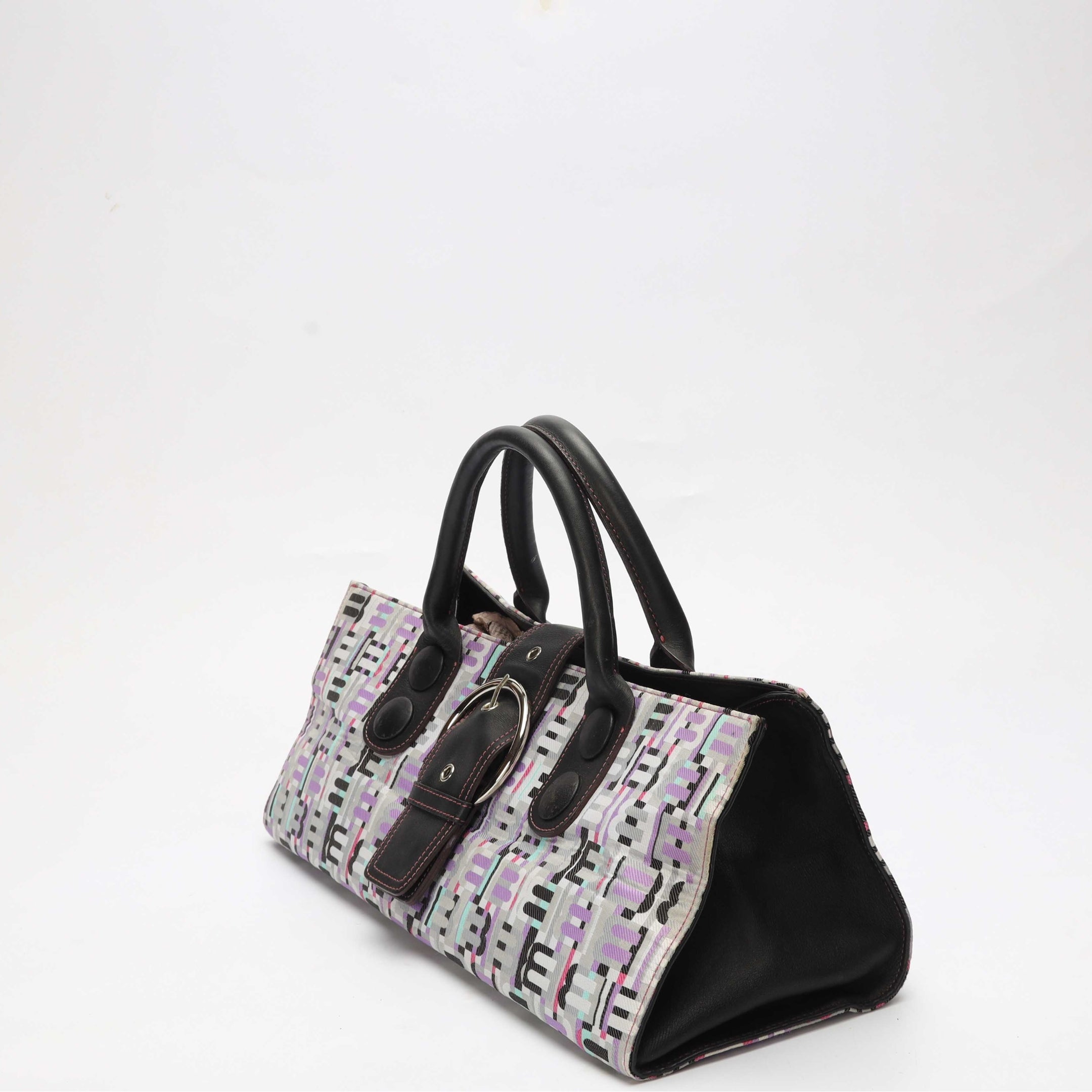 Balenciaga Logo Canvas Multi Colour Satchel