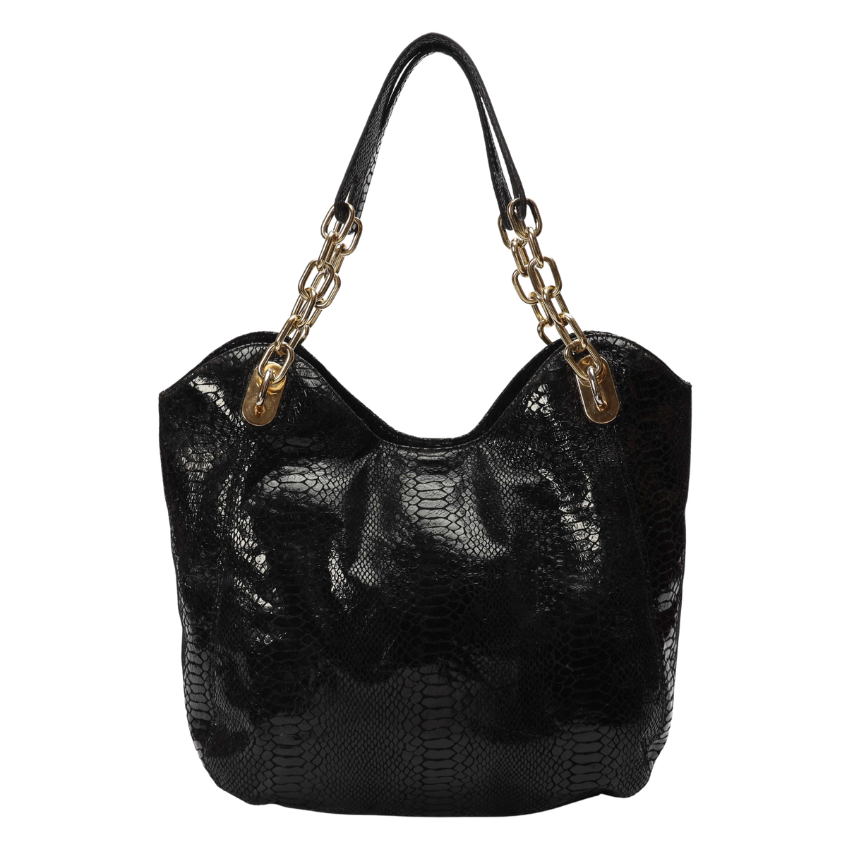 Michael Kors Embossed Black Shoulder Bag