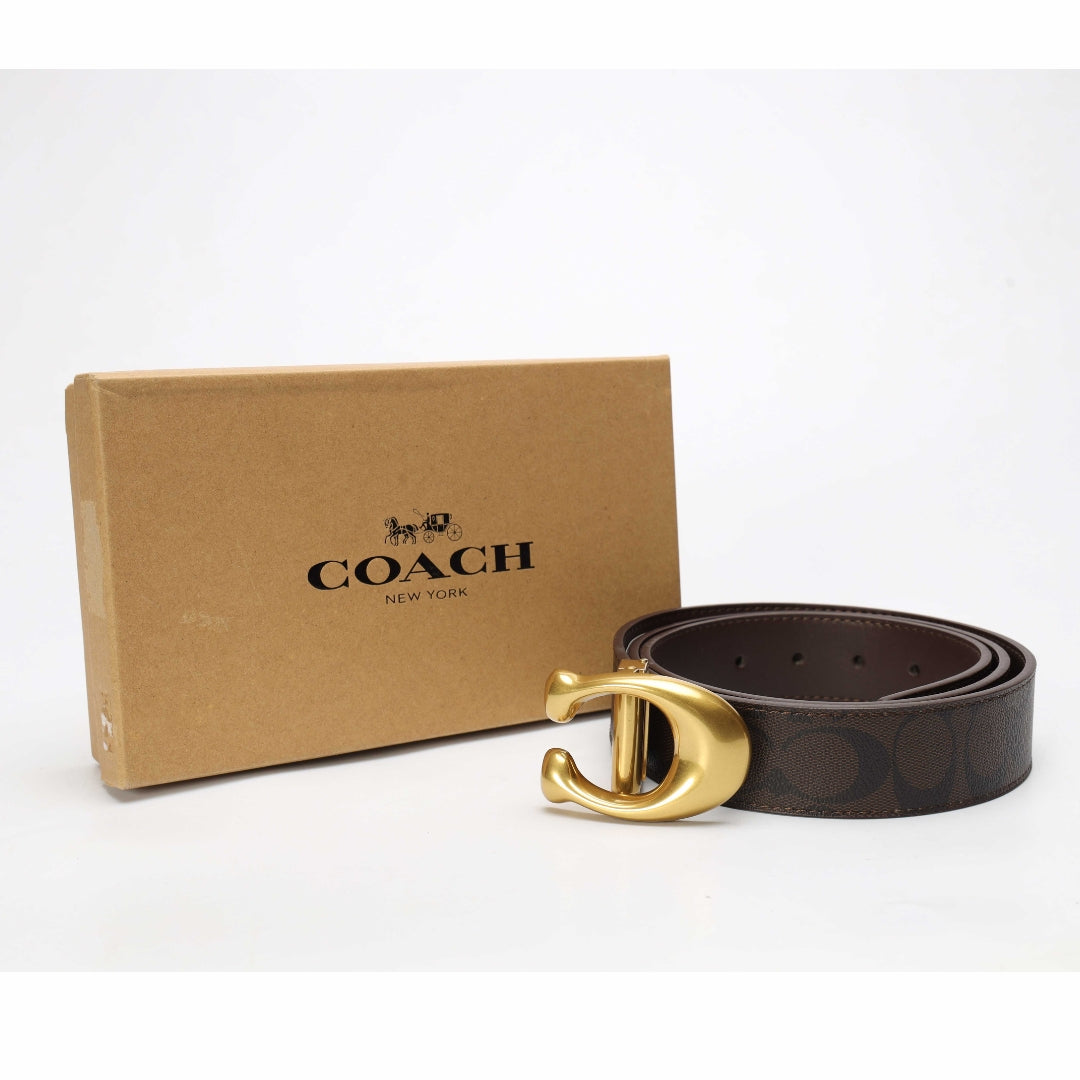 Coach Reversible Signature Canvas Buckle Bet