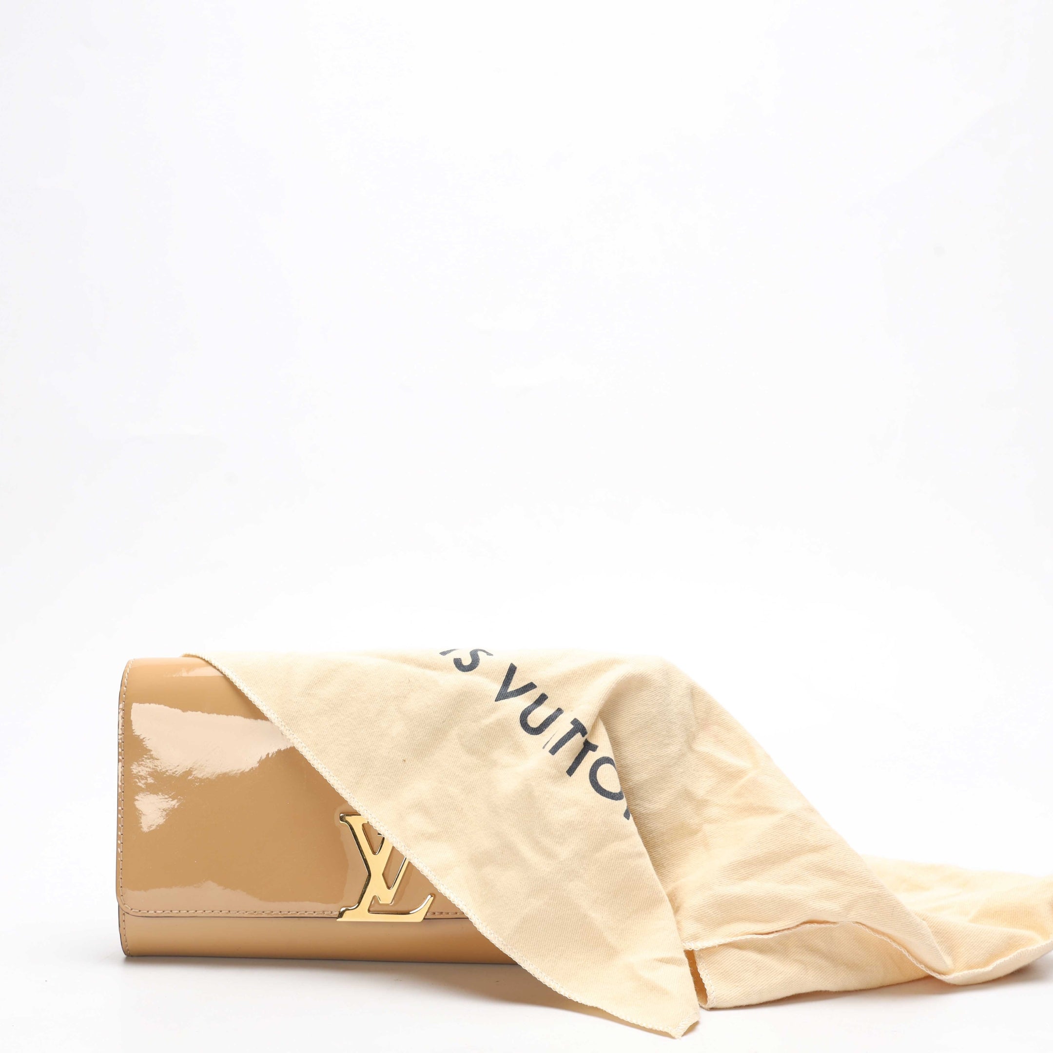 Louis Vuitton Beige Vernis Louise Clutch