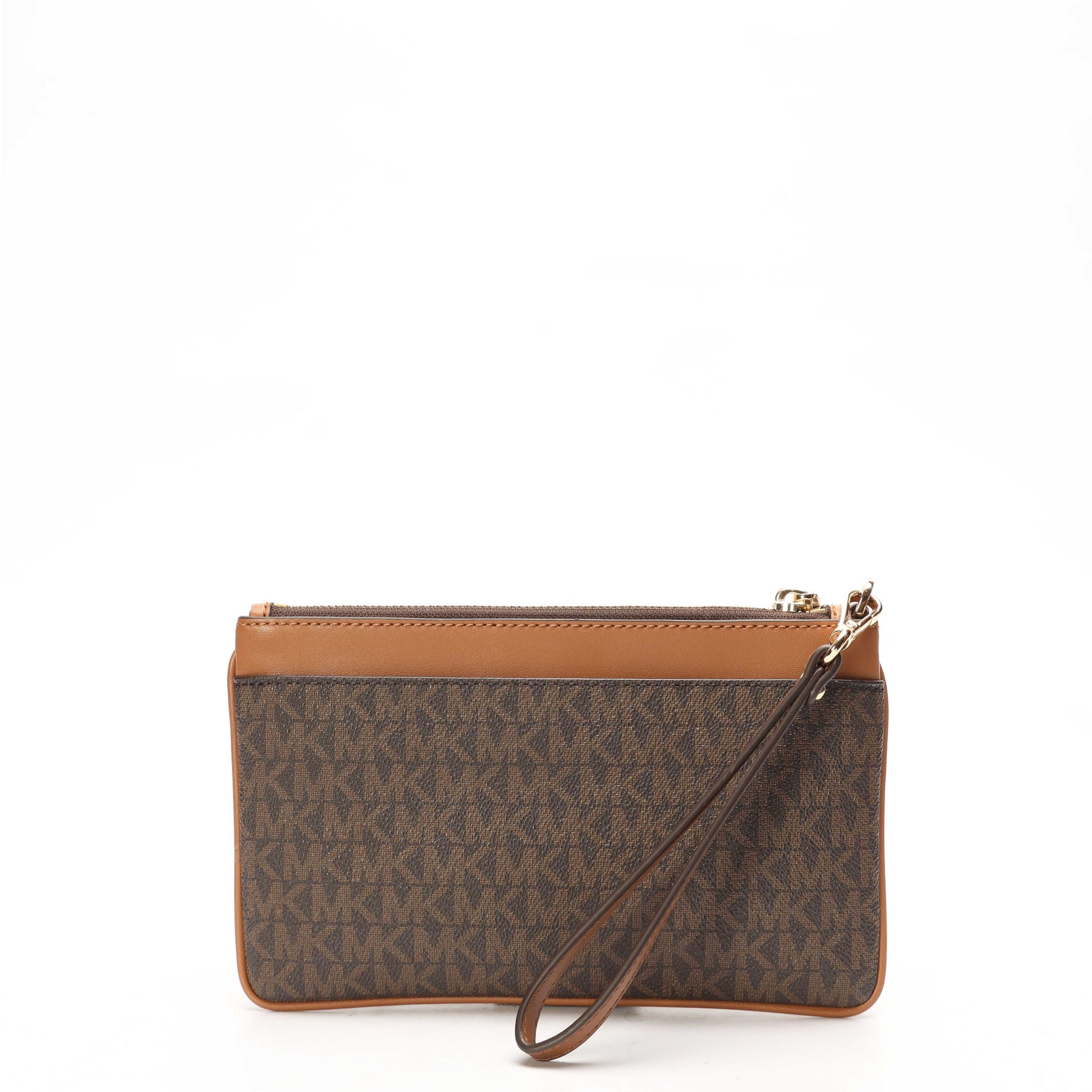 Michael Kors Brown Medium Logo Wristlet