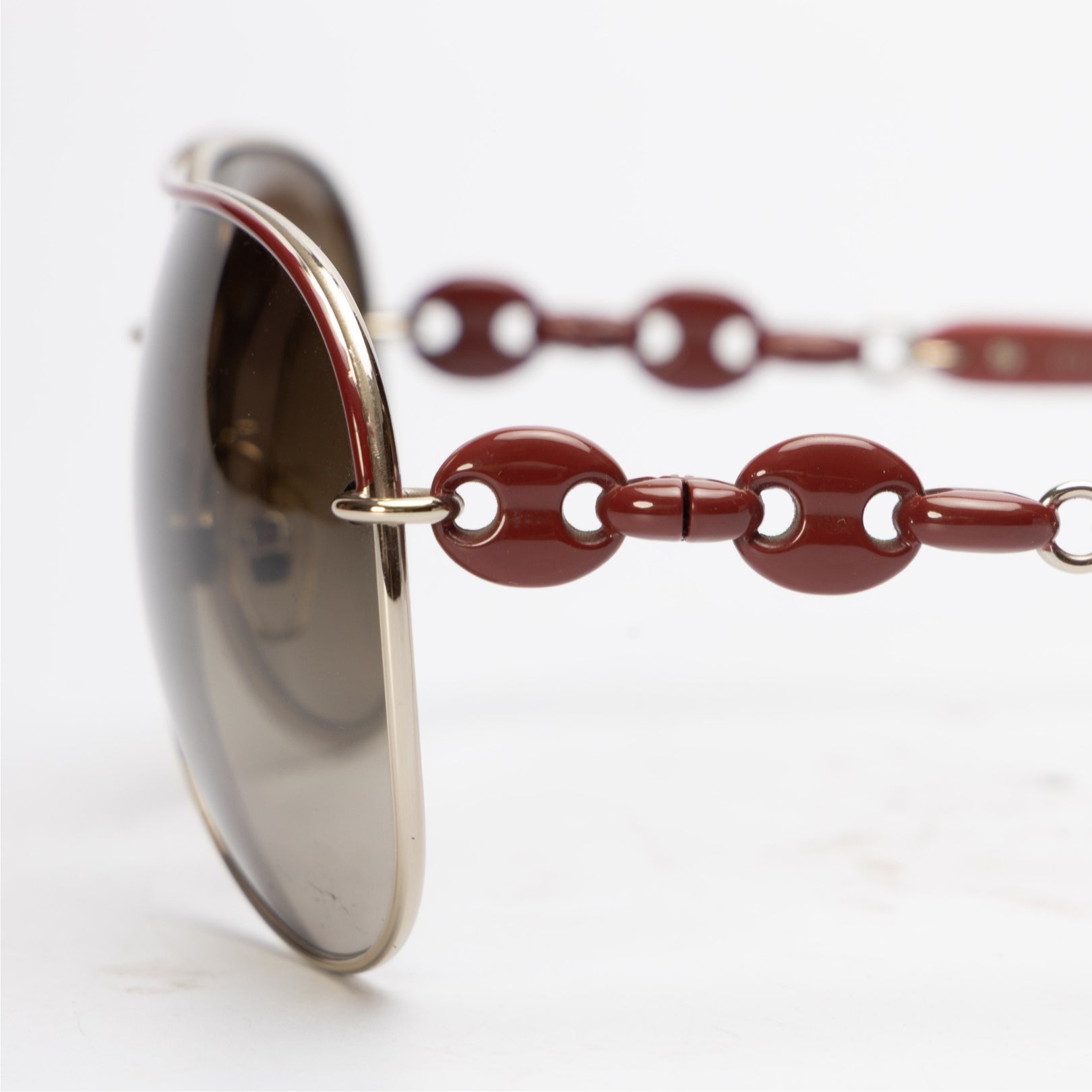 Gucci Brown Gradient Aviator Sunglasses