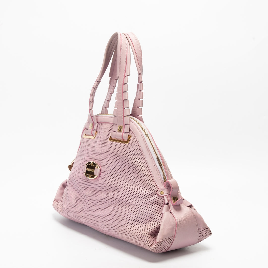 Versace Textured Dome-Shaped Shoulder Bag