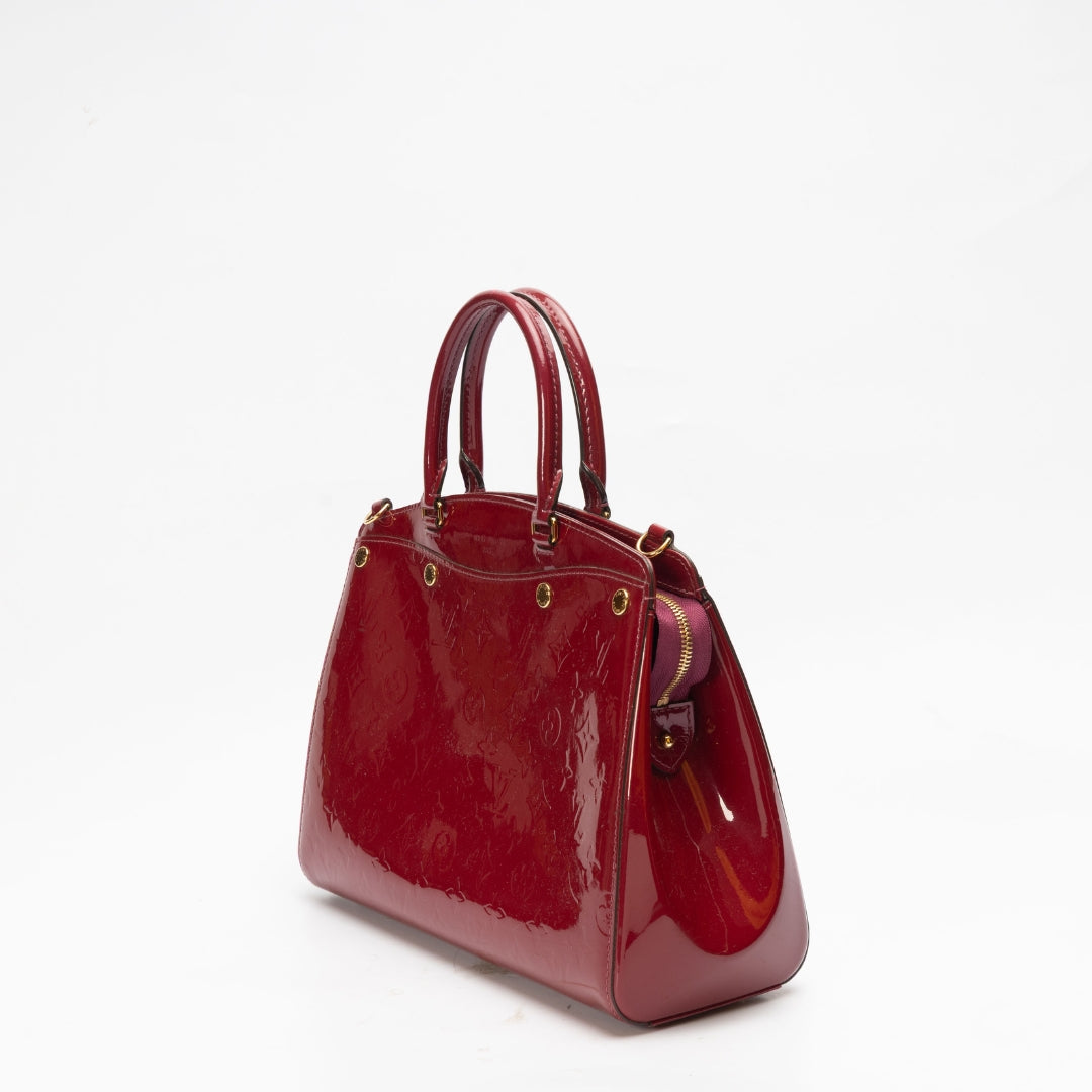 Louis Vuitton Griotte Vernis Brea MM Satchel
