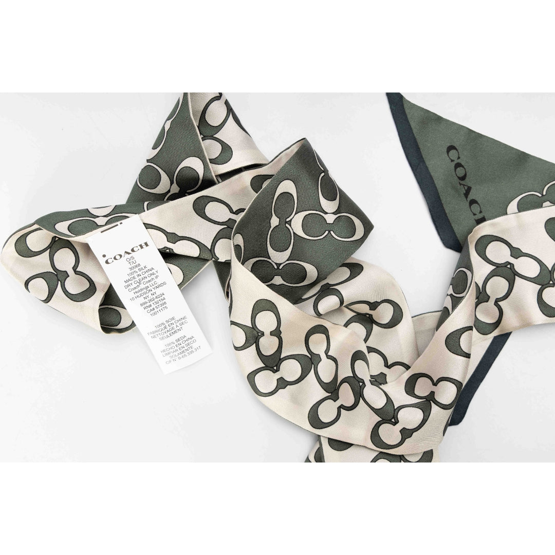 Coach Signature Silk Skinny Scarf