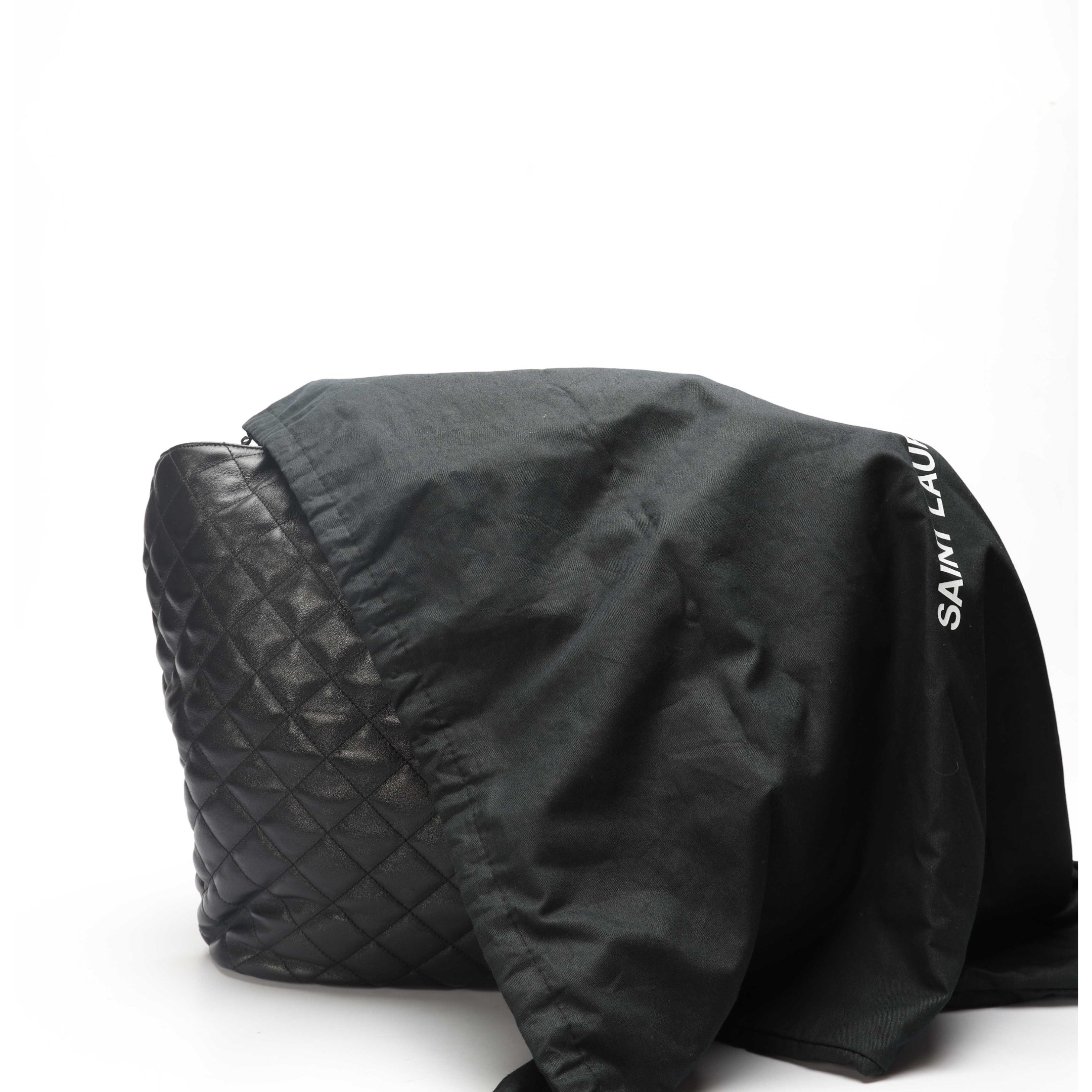Saint Laurent Black Quilted Tote