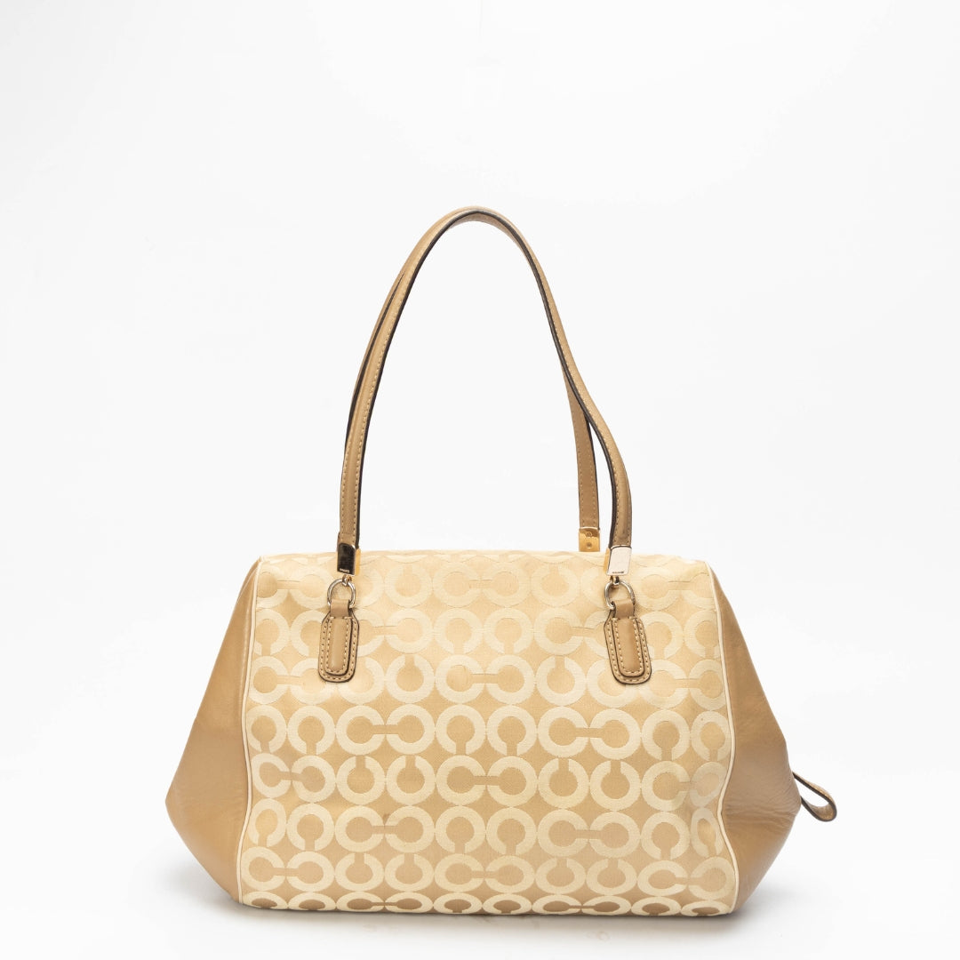 Coach Madison Madeleine Beige Convertible Satchel