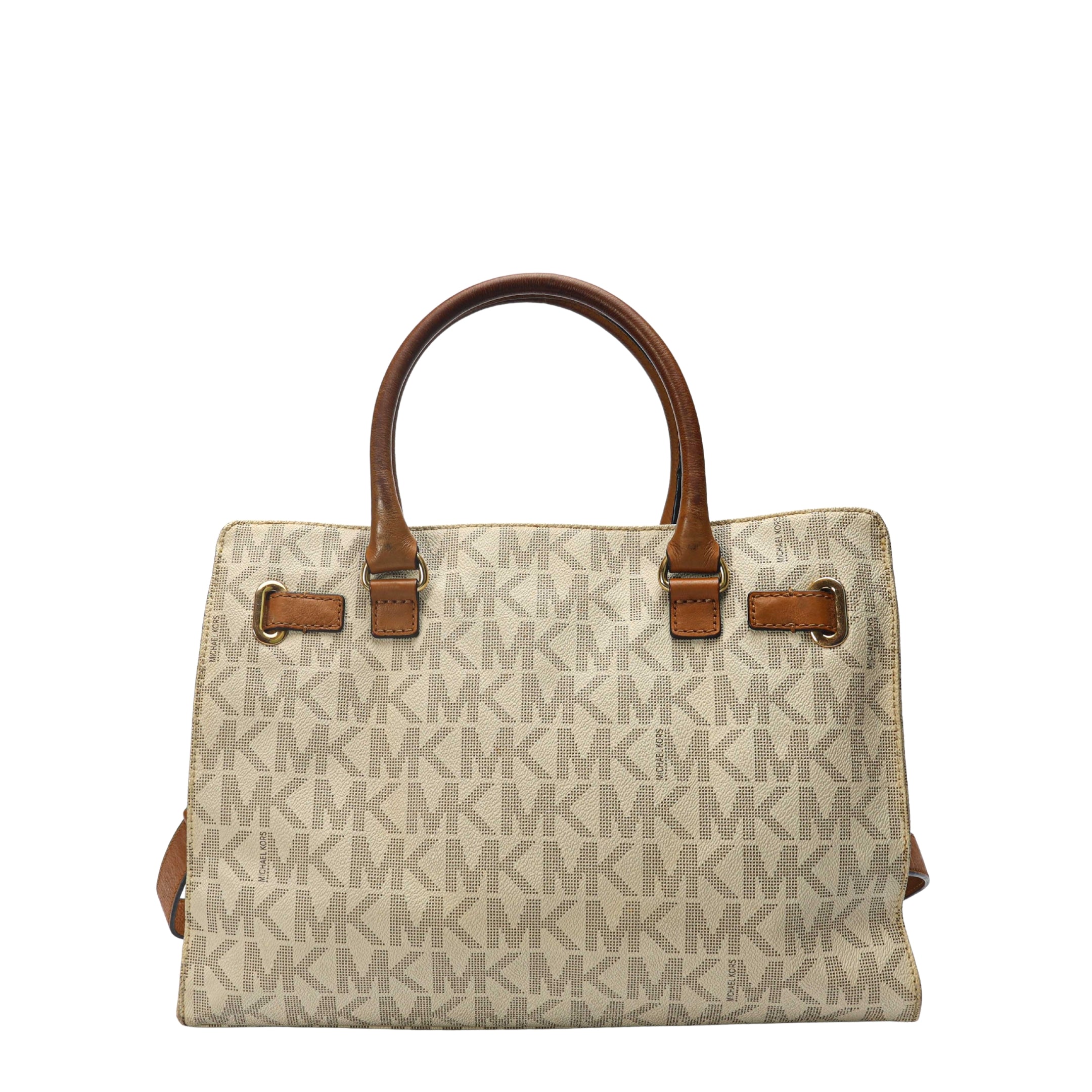 Michael Kors Logo Vanilla East West Hamilton Tote